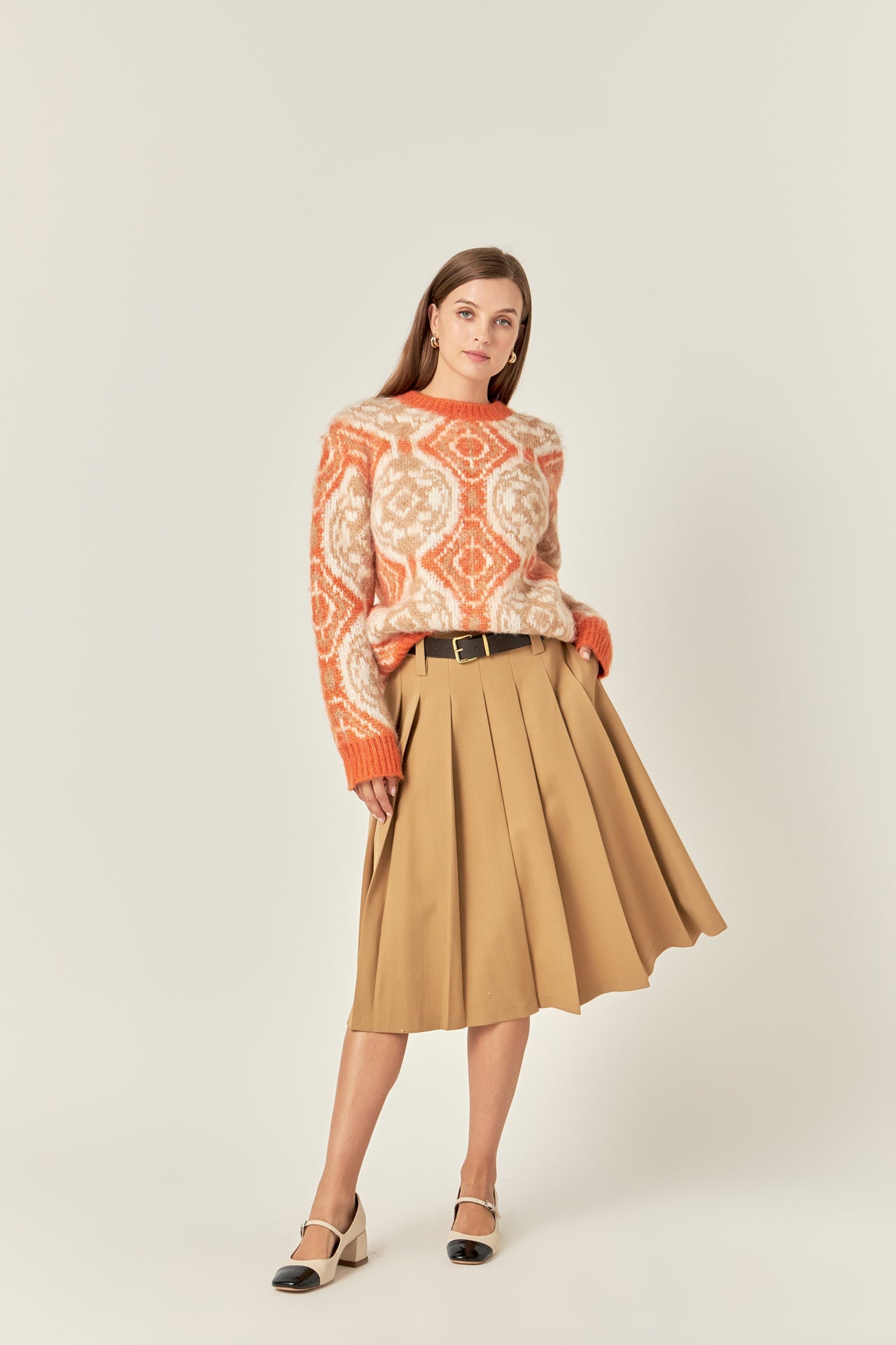 ENGLISH FACTORY - Low Waist Pleated Midi Skirt - SKIRTS available at Objectrare