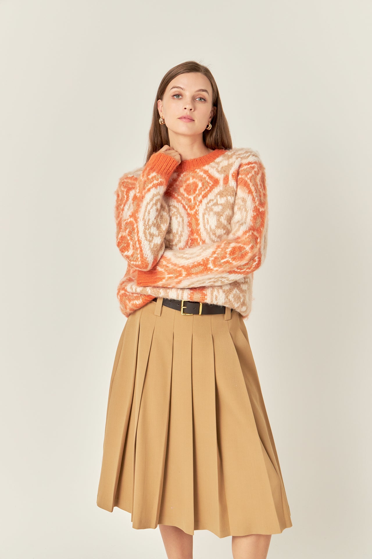 ENGLISH FACTORY - Low Waist Pleated Midi Skirt - SKIRTS available at Objectrare