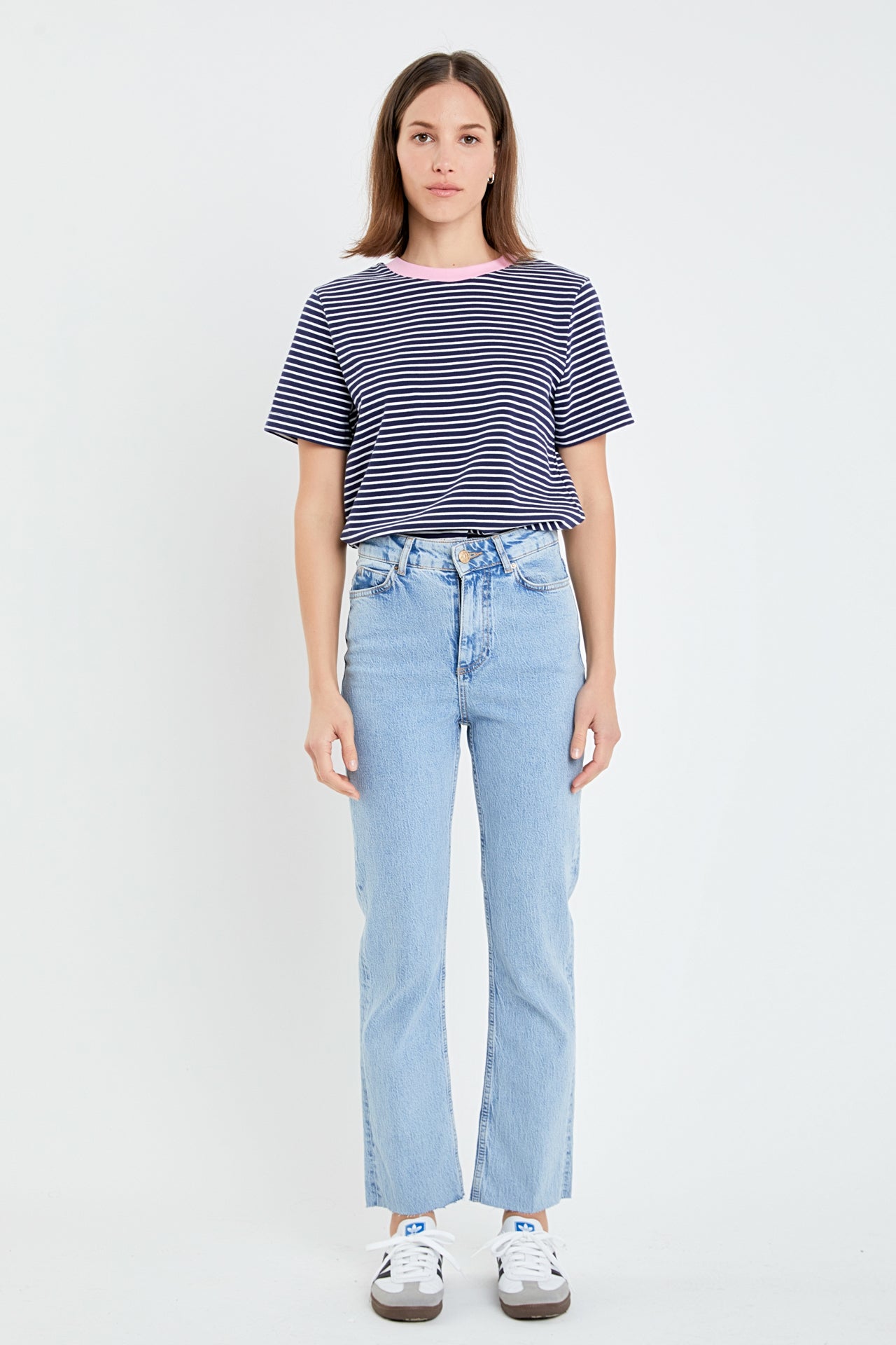 Contrast Rib Stripe T-shirt