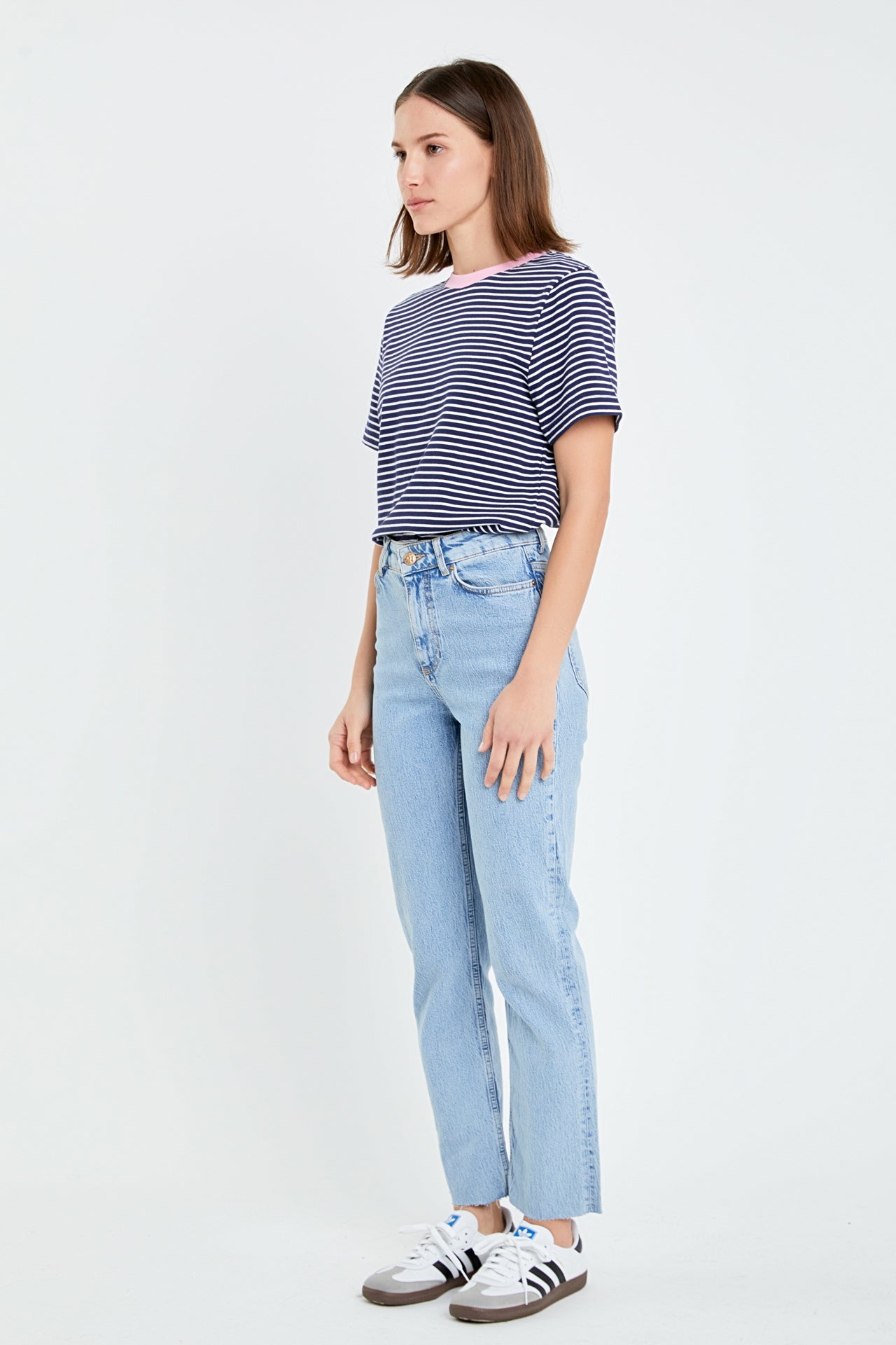 Contrast Rib Stripe T-shirt