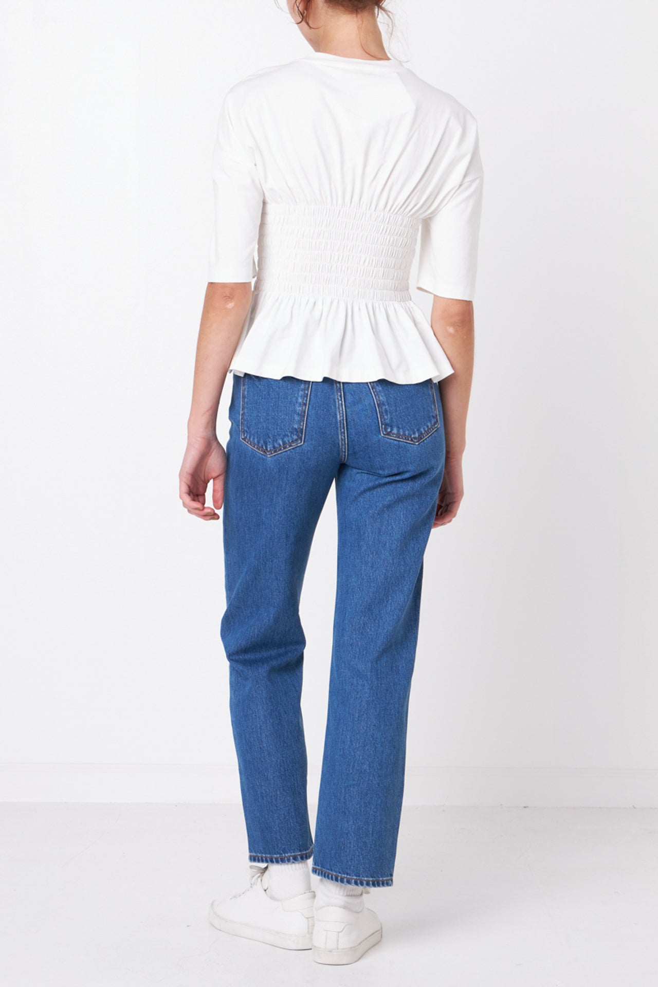 GREY LAB - Smocked Bodice T-shirt - TOPS available at Objectrare