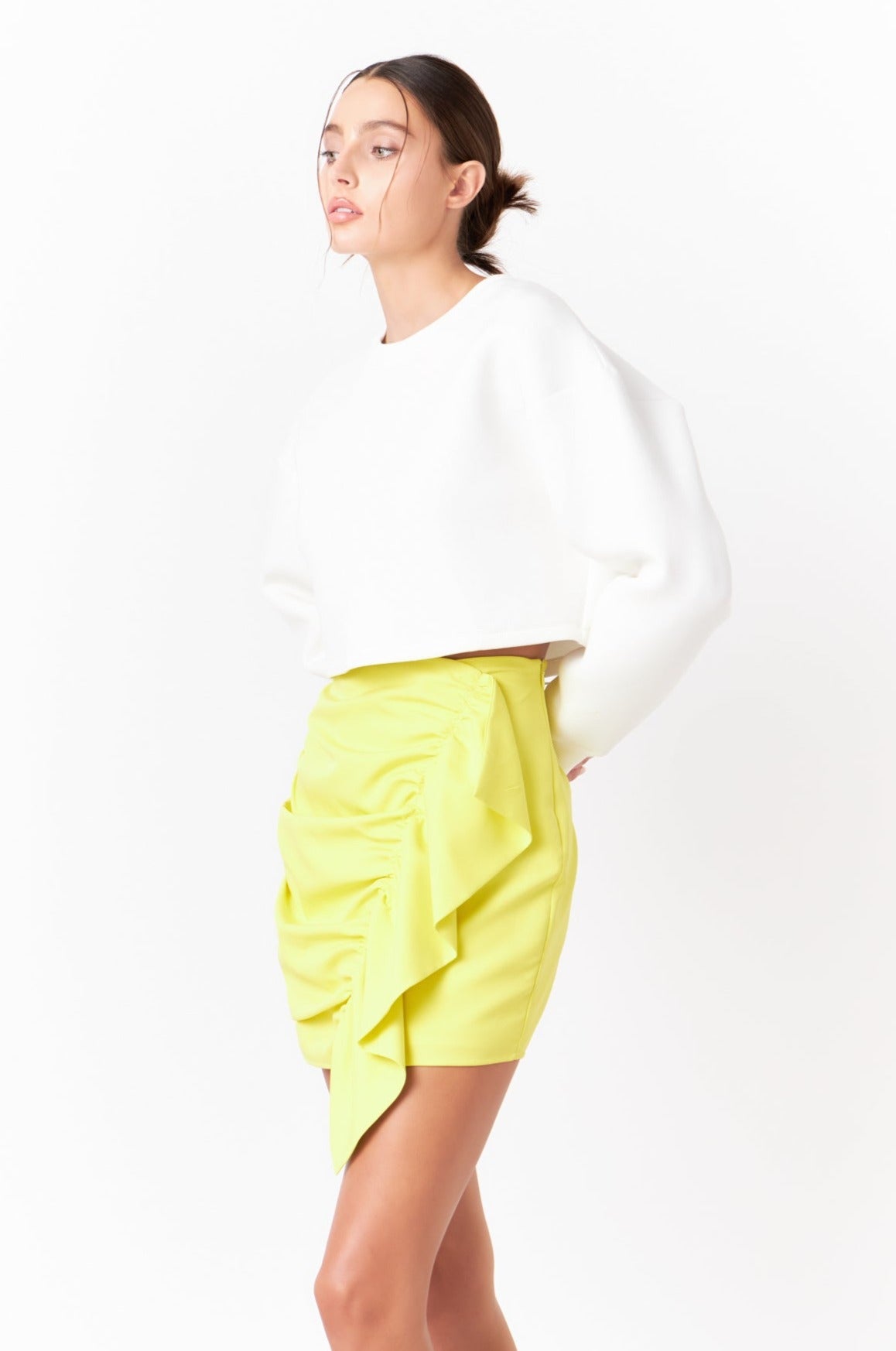 GREY LAB - Gathered Skirt - SKIRTS available at Objectrare