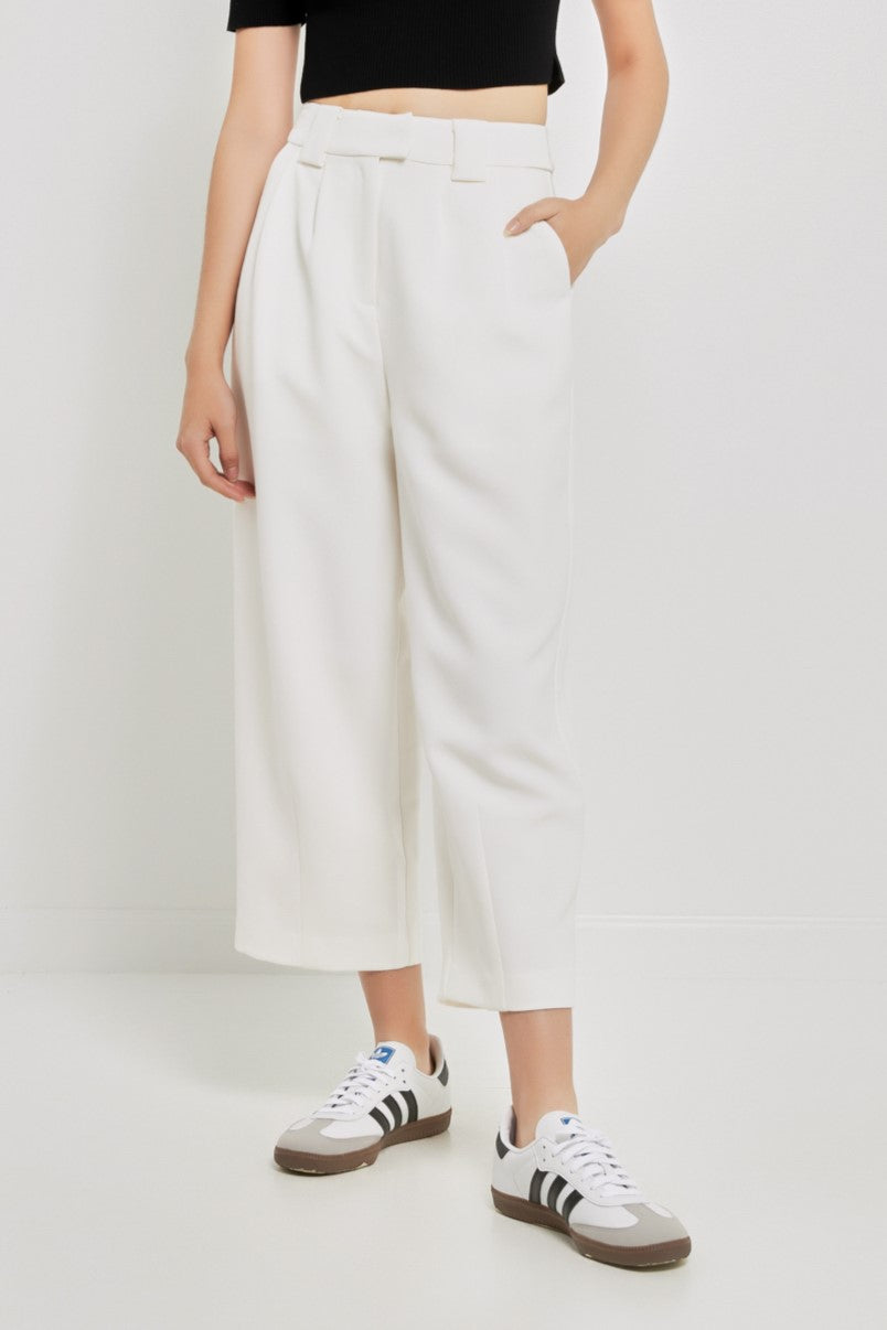 GREY LAB - Pleated Cropped Pants - PANTS available at Objectrare