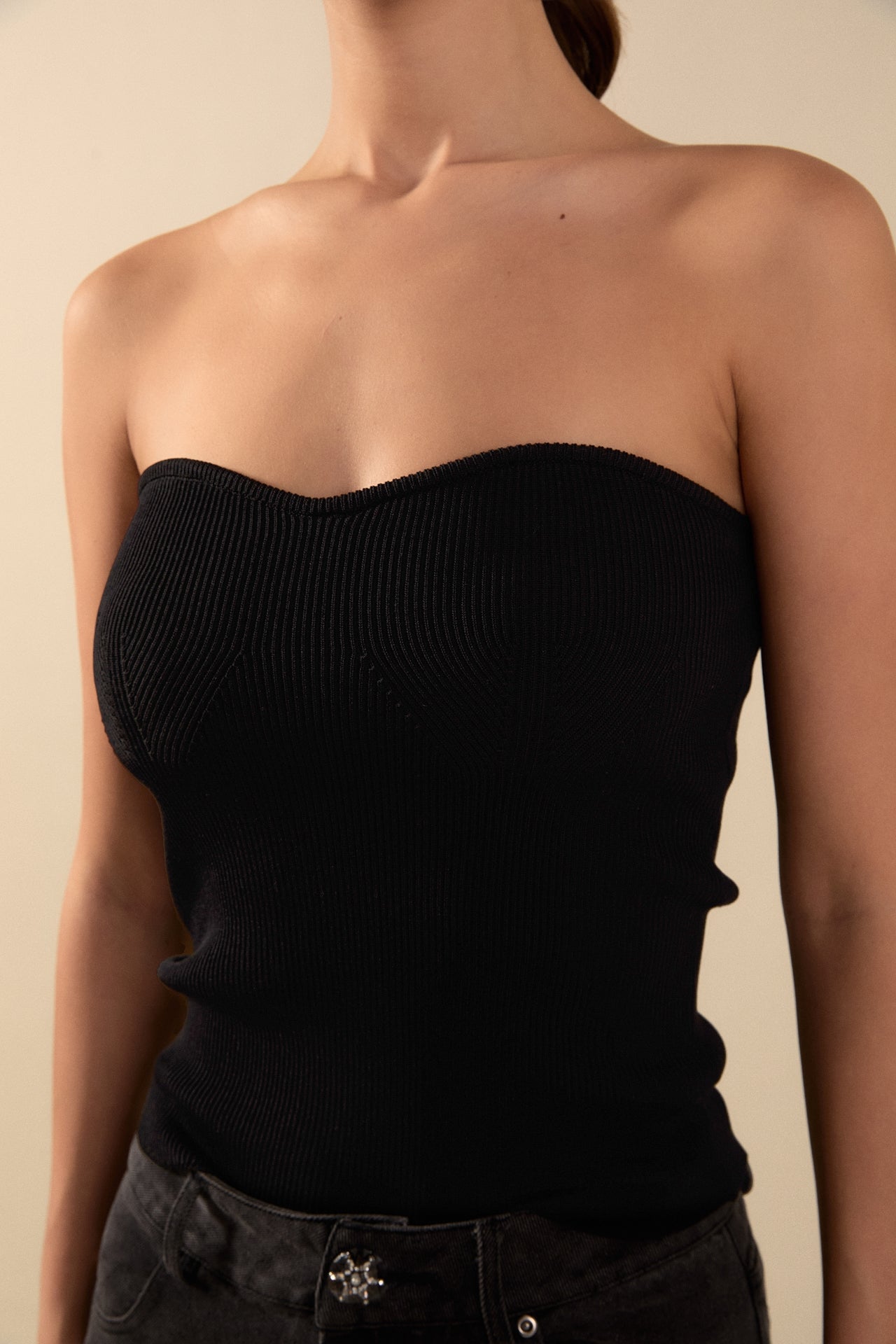 ENDLESS ROSE - Knit Strapless Top - TOPS available at Objectrare