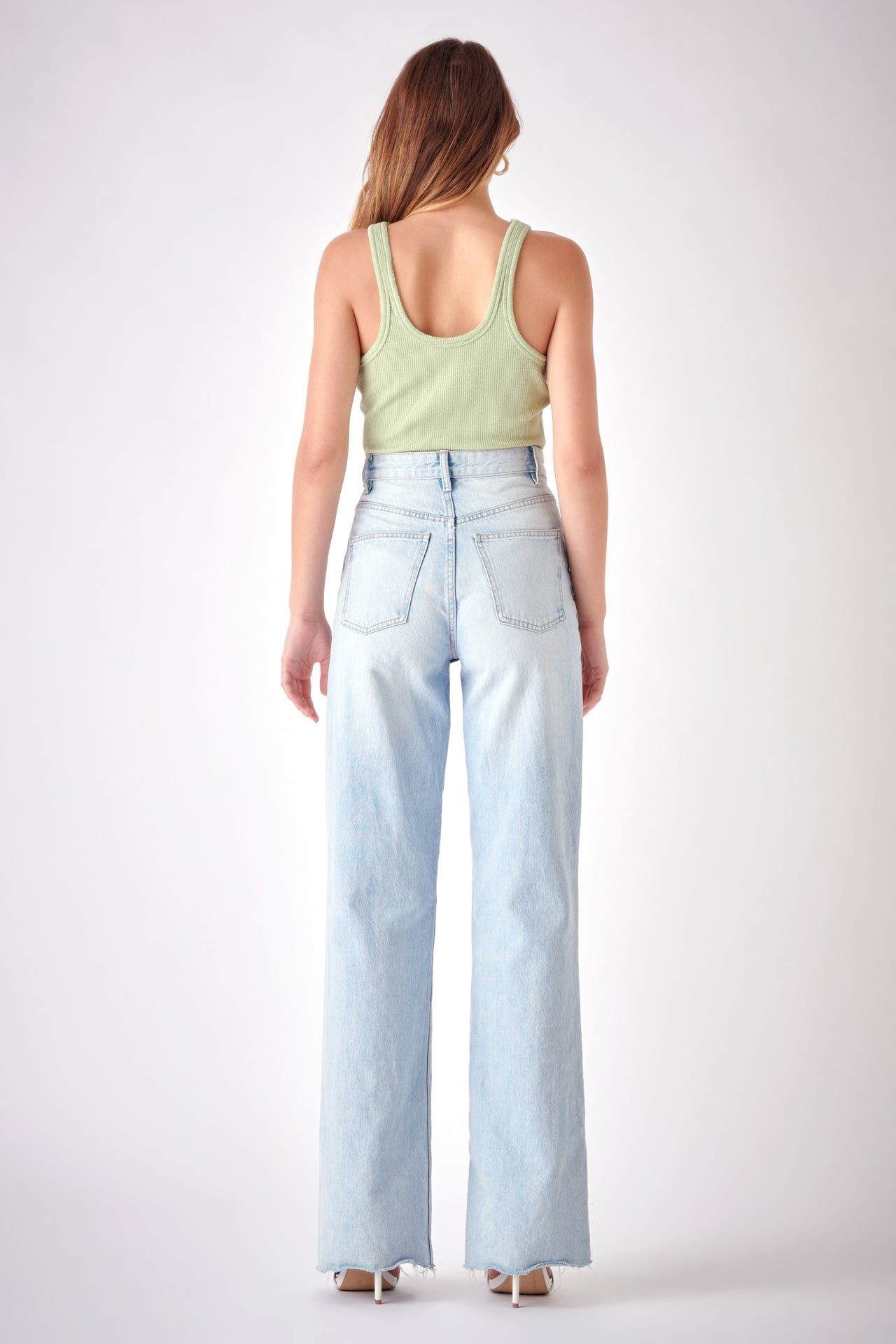 FREE THE ROSES - Raw Edge Tank Top - TOPS available at Objectrare