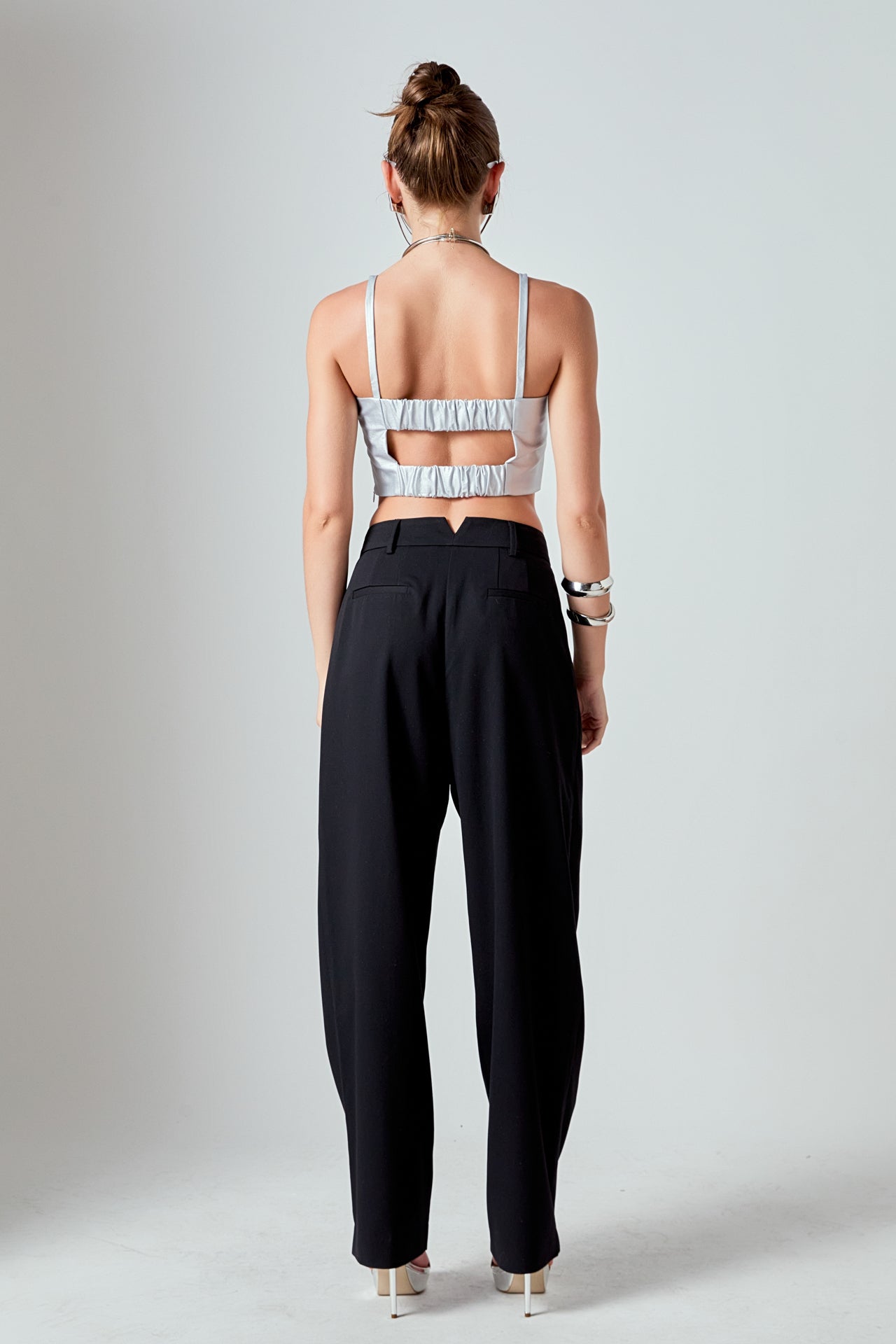 GREY LAB - Faux Leather Crop Top - TOPS available at Objectrare
