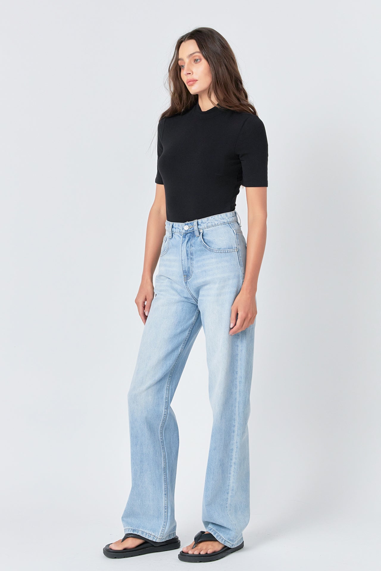GREY LAB - Soft Mock Neck Bodysuit - TOPS available at Objectrare