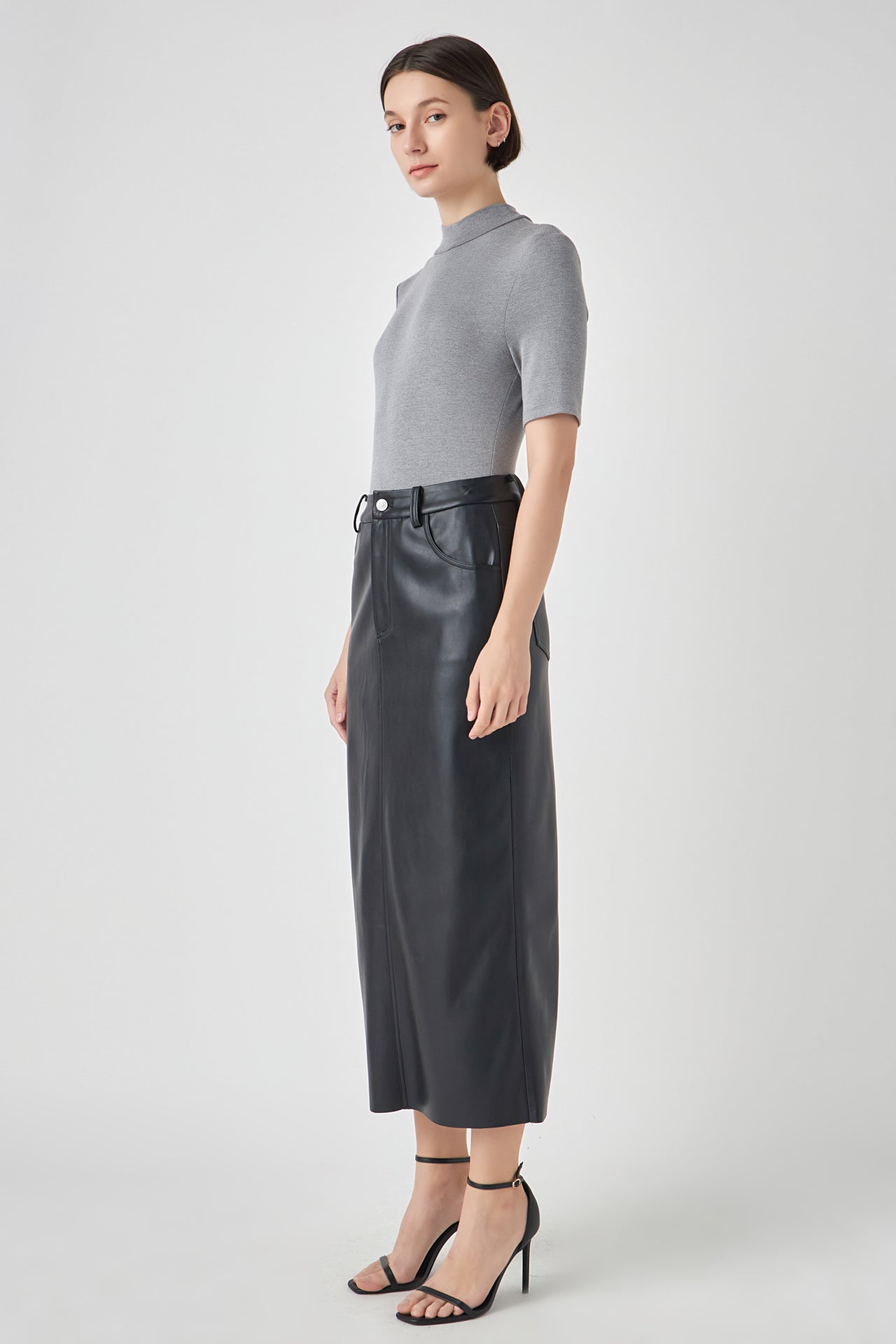 GREY LAB - Soft Mock Neck Bodysuit - TOPS available at Objectrare