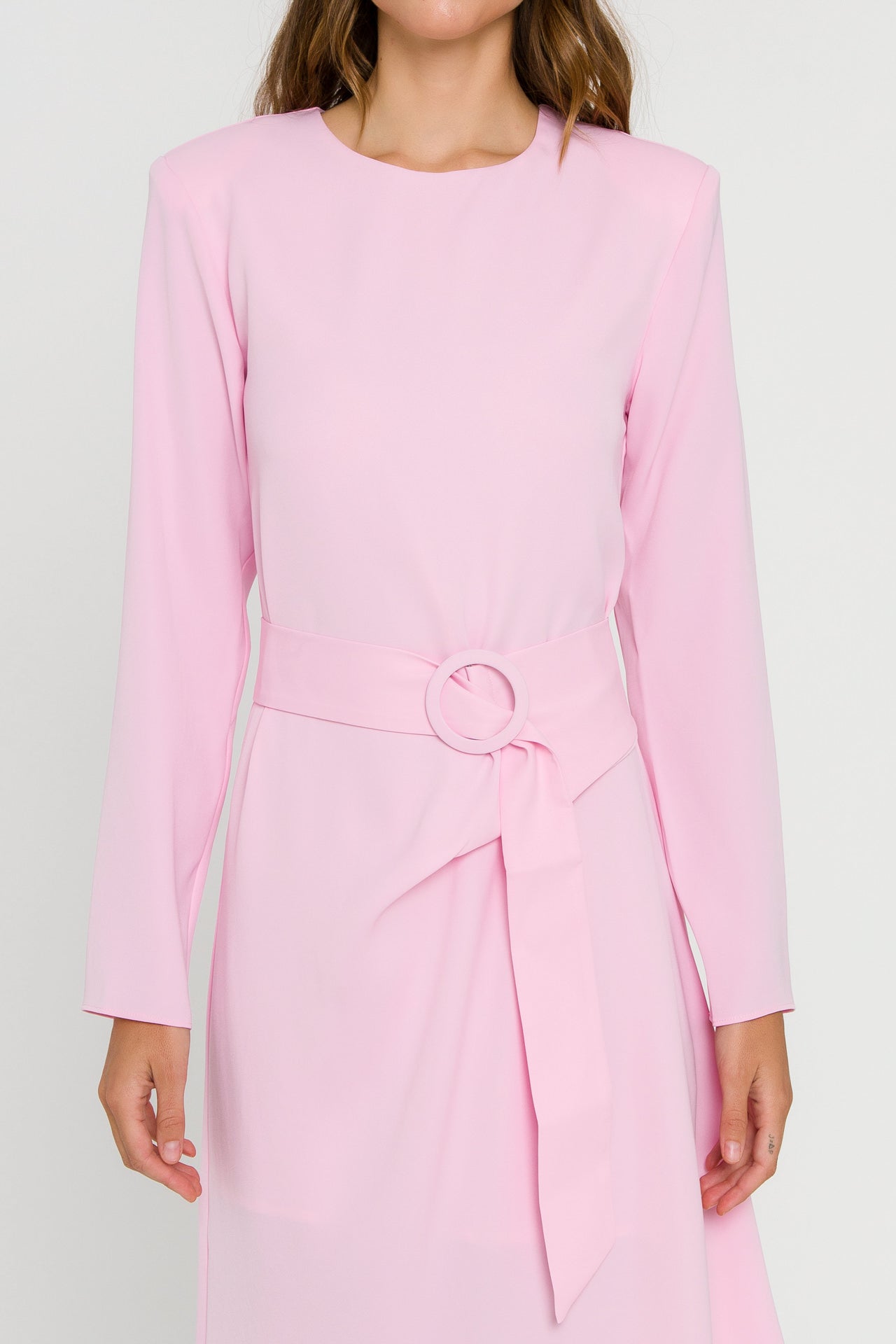 ENDLESS ROSE - Draped Dress With Belt - DRESSES available at Objectrare