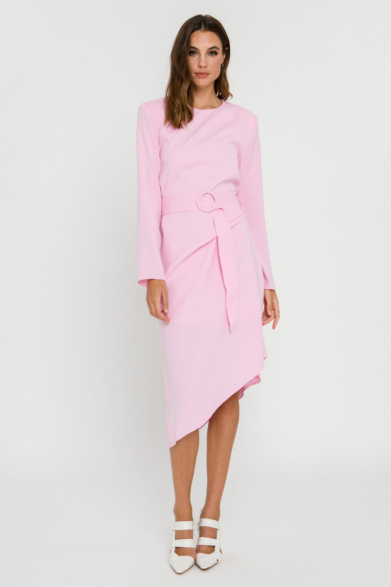 ENDLESS ROSE - Draped Dress With Belt - DRESSES available at Objectrare