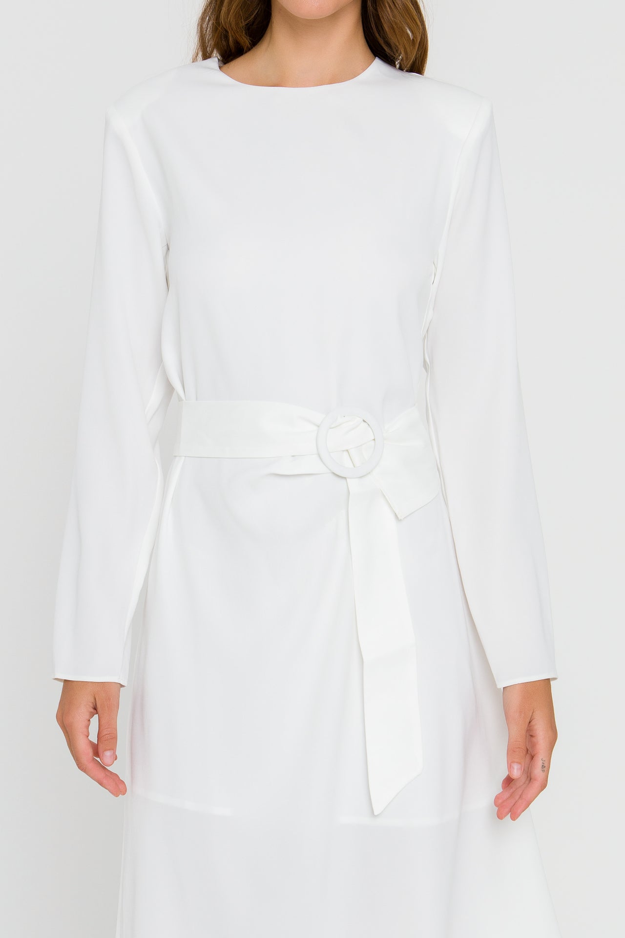 ENDLESS ROSE - Draped Dress With Belt - DRESSES available at Objectrare