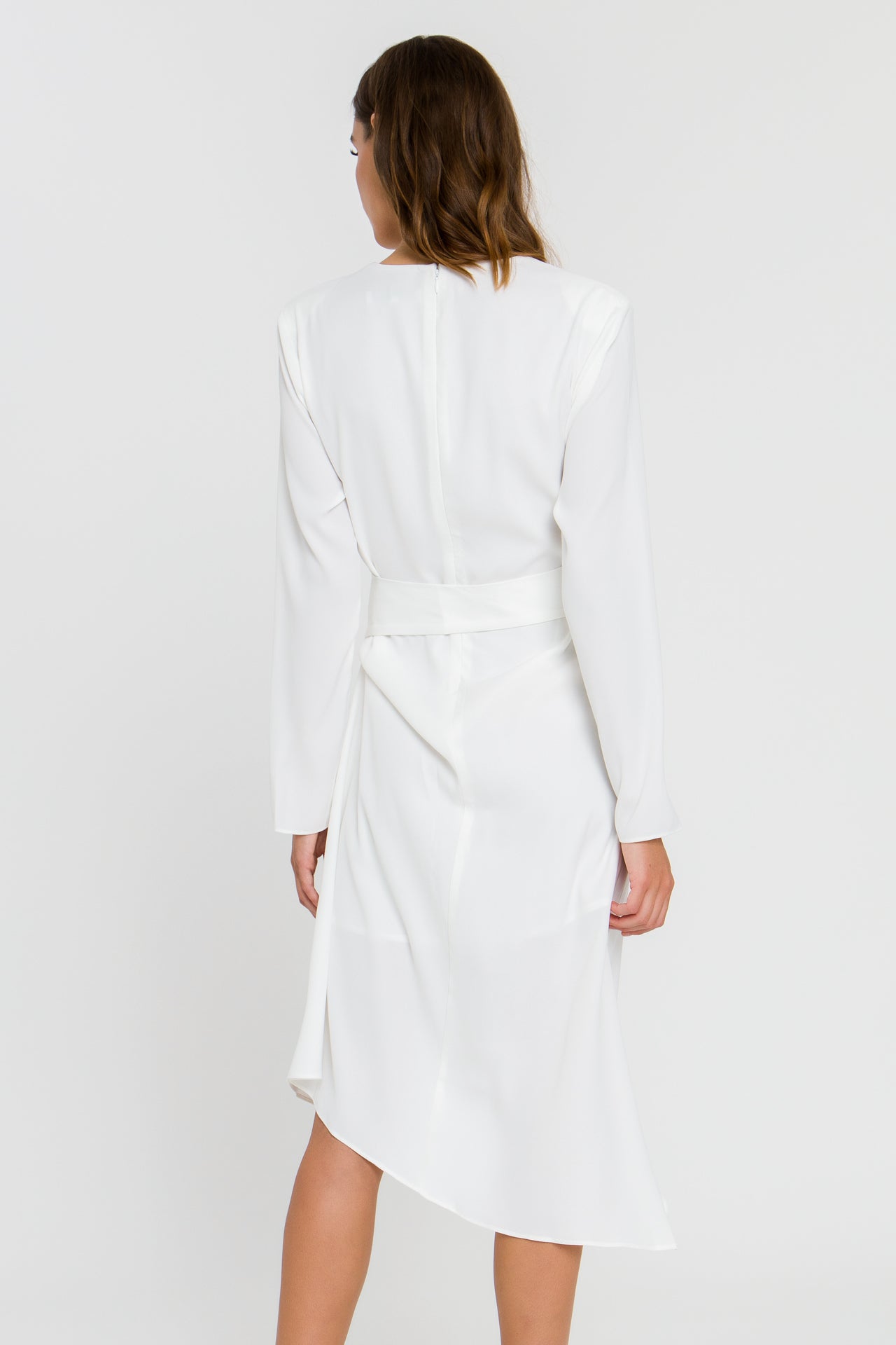 ENDLESS ROSE - Draped Dress With Belt - DRESSES available at Objectrare