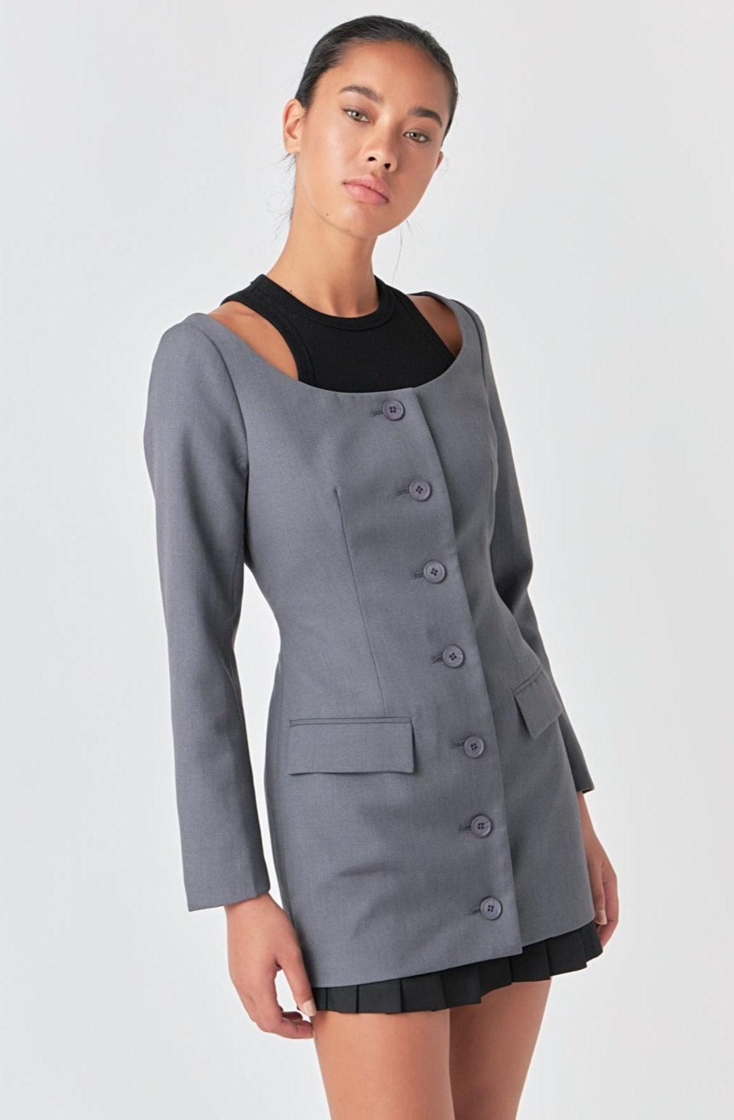 GREY LAB - Off the Shoulder Blazer - BLAZERS available at Objectrare