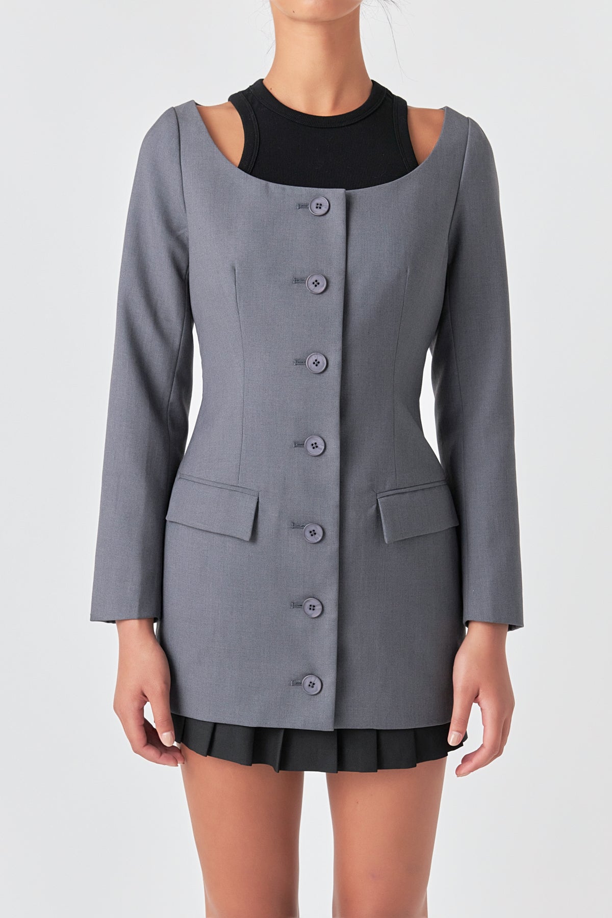 GREY LAB - Off the Shoulder Blazer - BLAZERS available at Objectrare