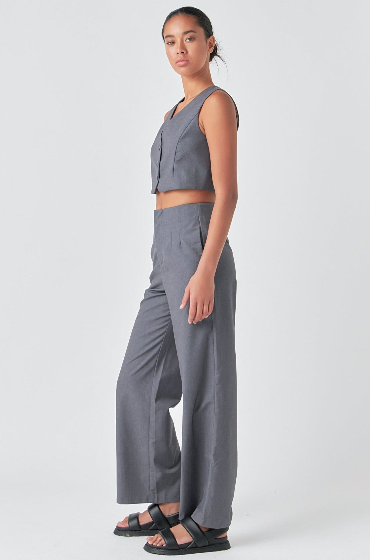 GREY LAB - Cropped Vest - VEST available at Objectrare