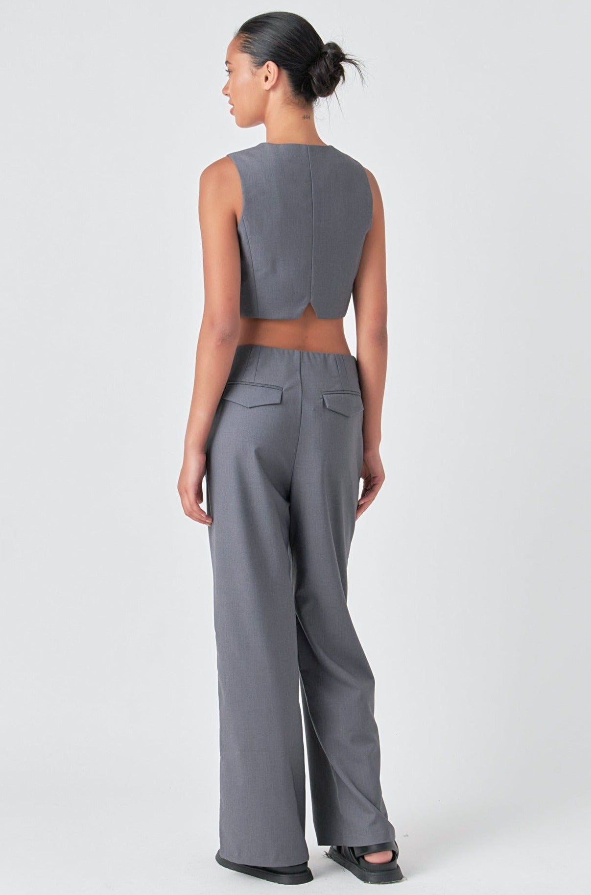 GREY LAB - Cropped Vest - VEST available at Objectrare