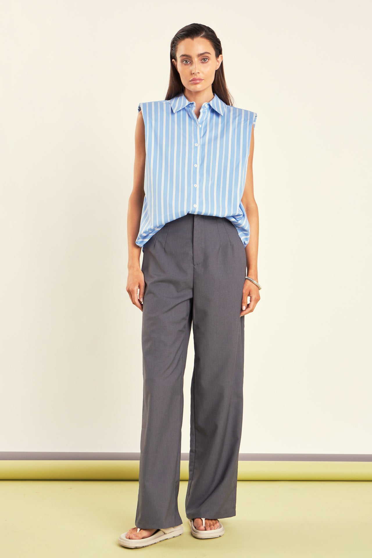 GREY LAB - High Waist Relaxed Pants - PANTS available at Objectrare