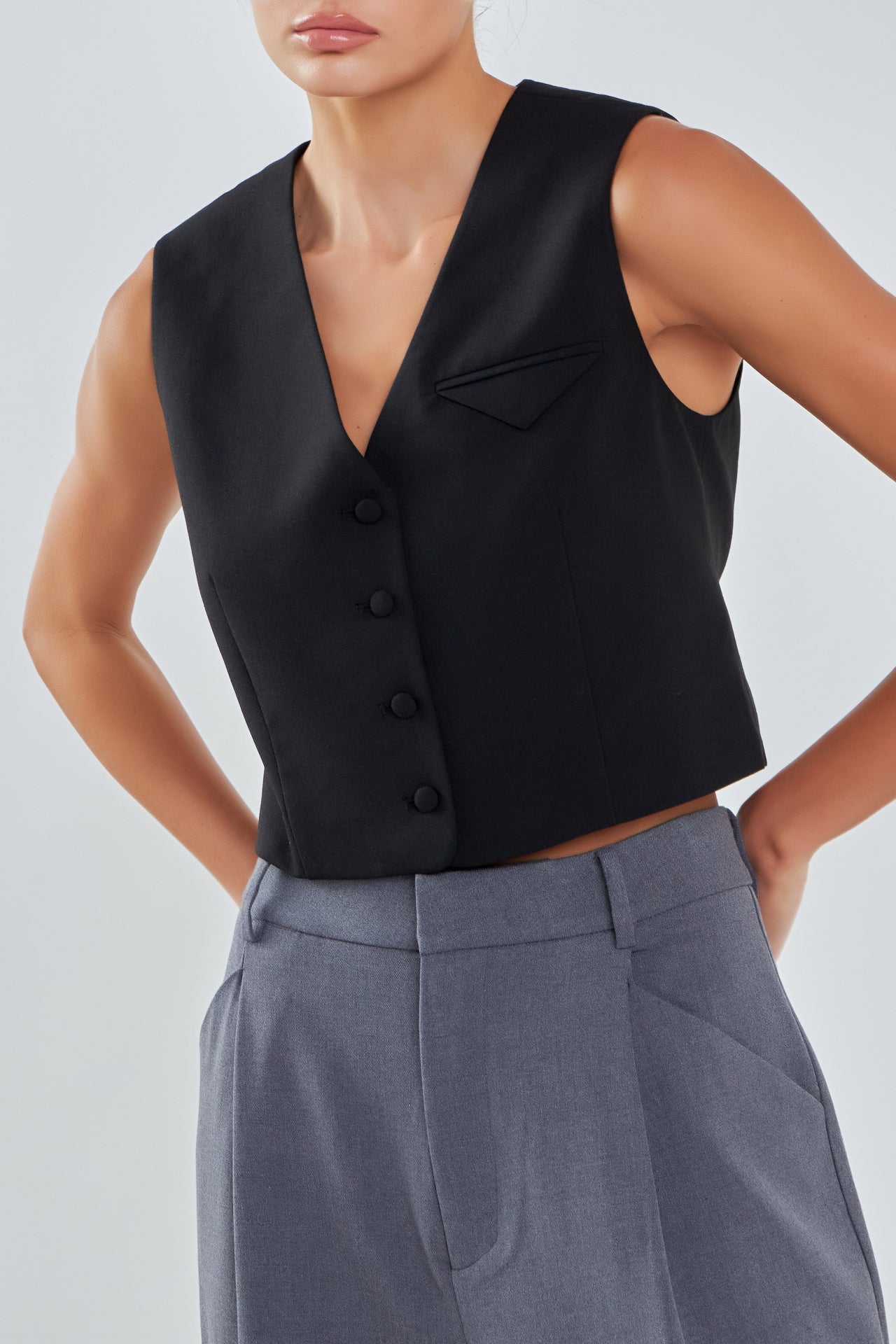 GREY LAB - Classic Pocket Vest - TOPS available at Objectrare