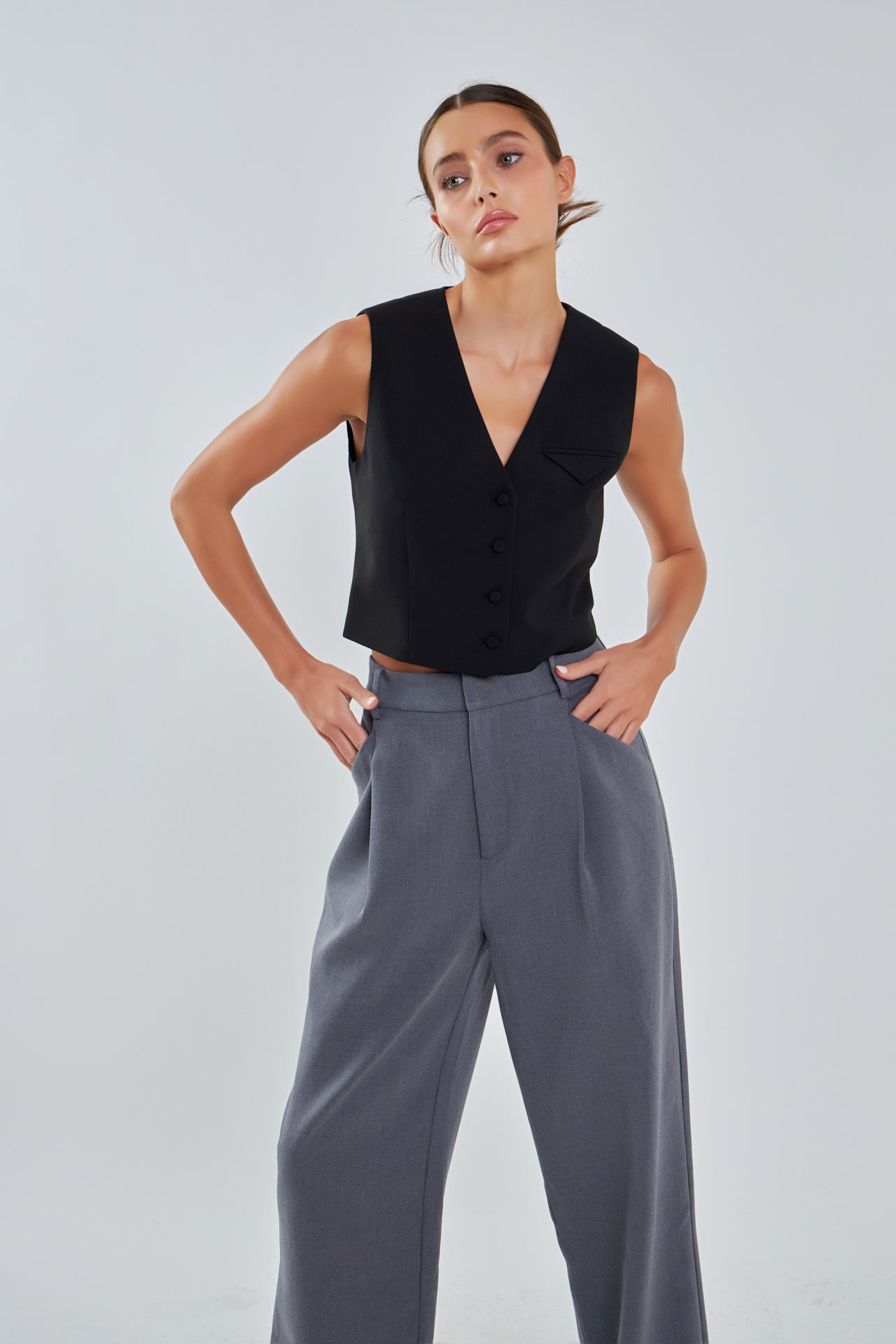 GREY LAB - Classic Pocket Vest - TOPS available at Objectrare