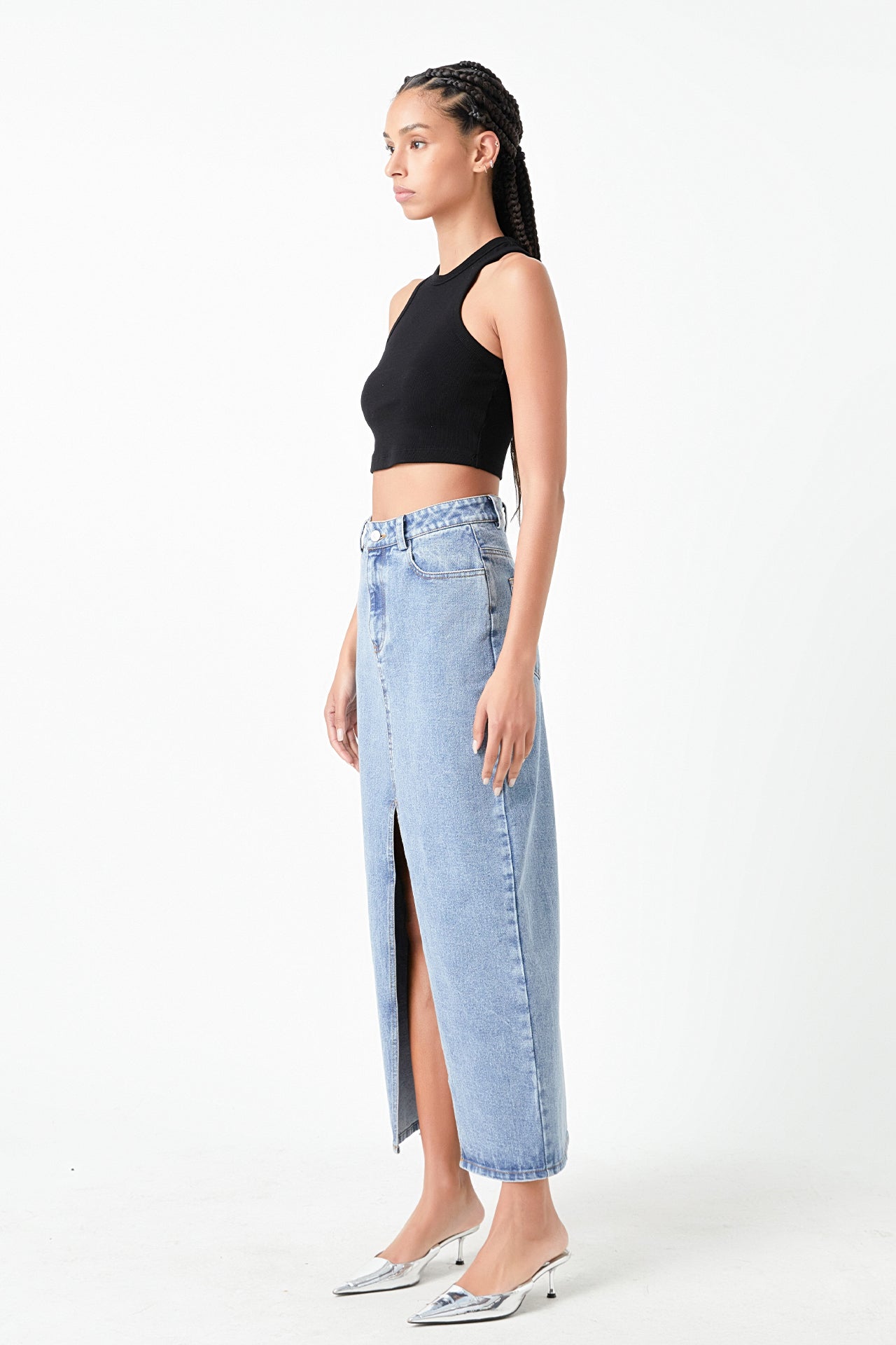 GREY LAB - Cropped Racerback Tank - CAMI TOPS & TANK available at Objectrare