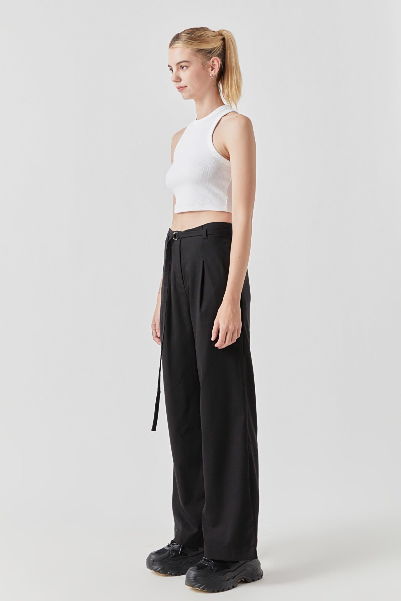 GREY LAB - Cropped Racerback Tank - CAMI TOPS & TANK available at Objectrare