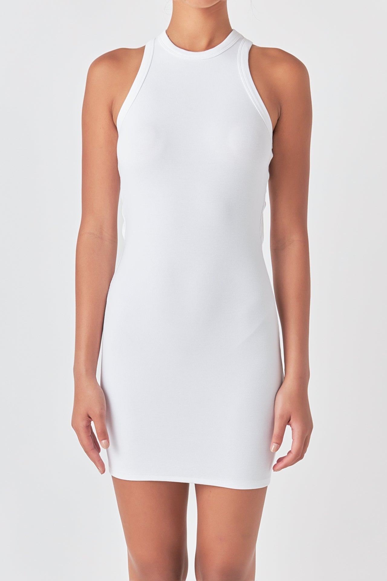 GREY LAB - Open Back Mini Rib Dress - DRESSES available at Objectrare