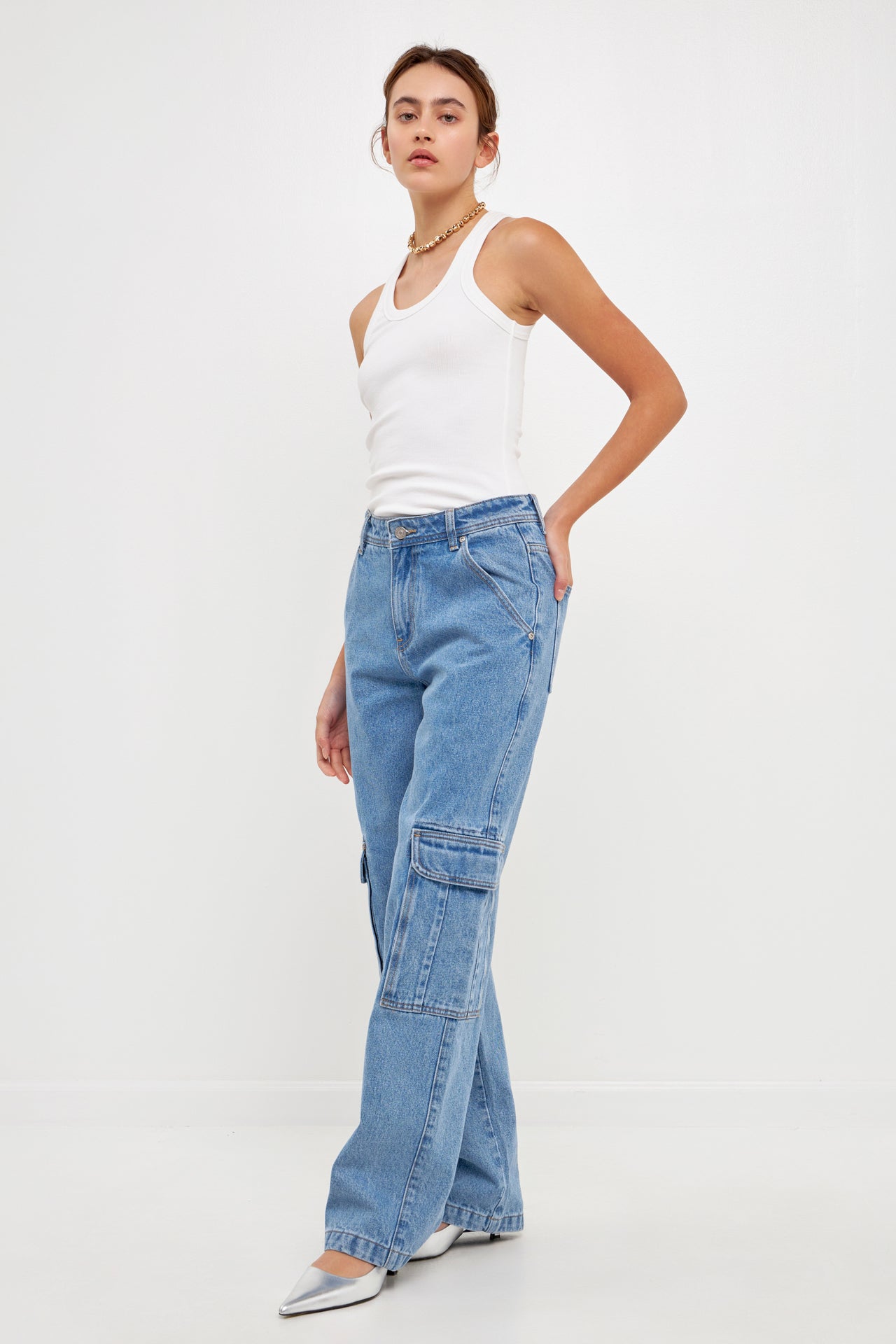 GREY LAB - Scoop Neck Tank Top - TOPS available at Objectrare