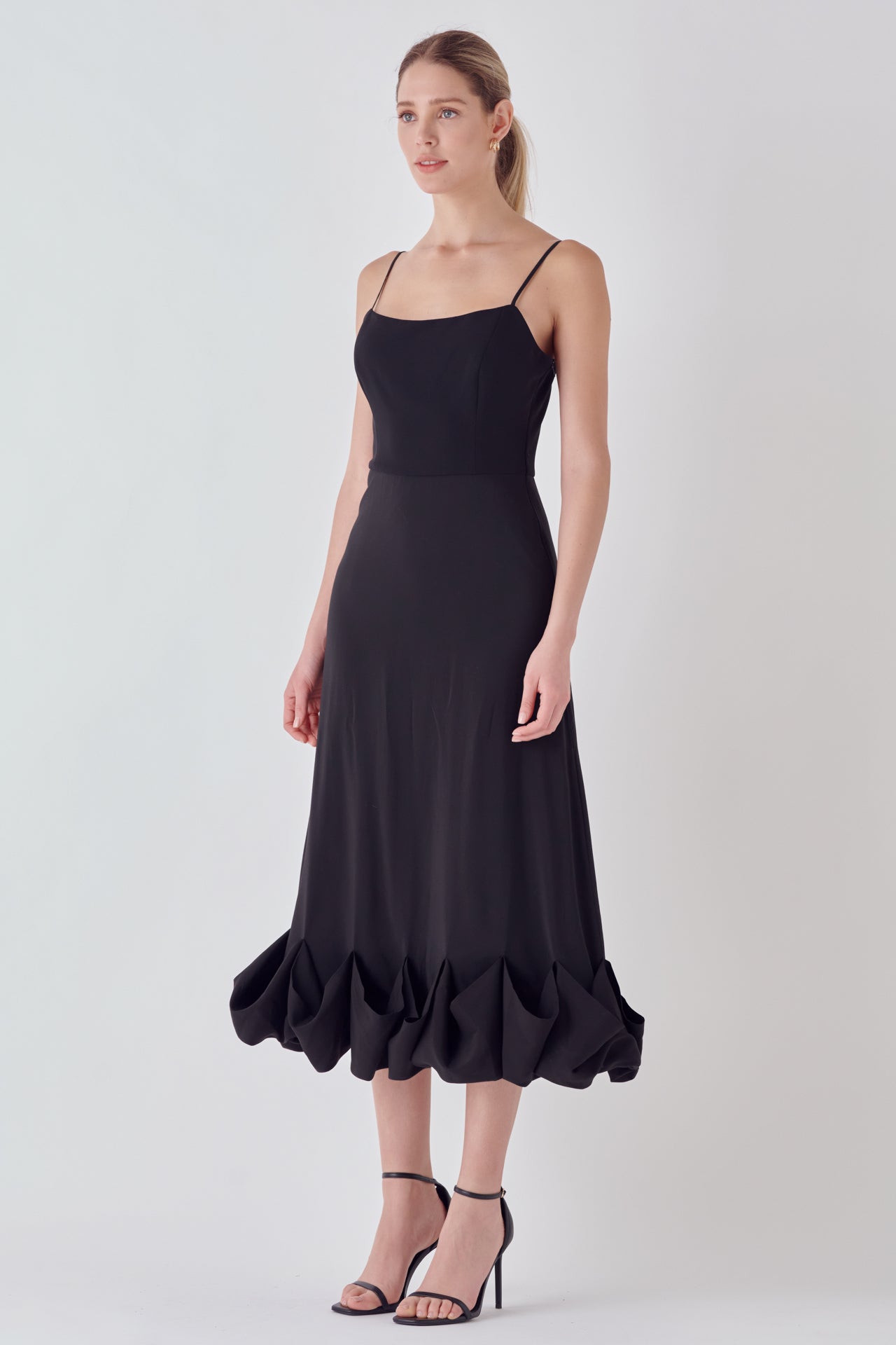 ENDLESS ROSE - Voluminous Cami Midi Dress - DRESSES available at Objectrare