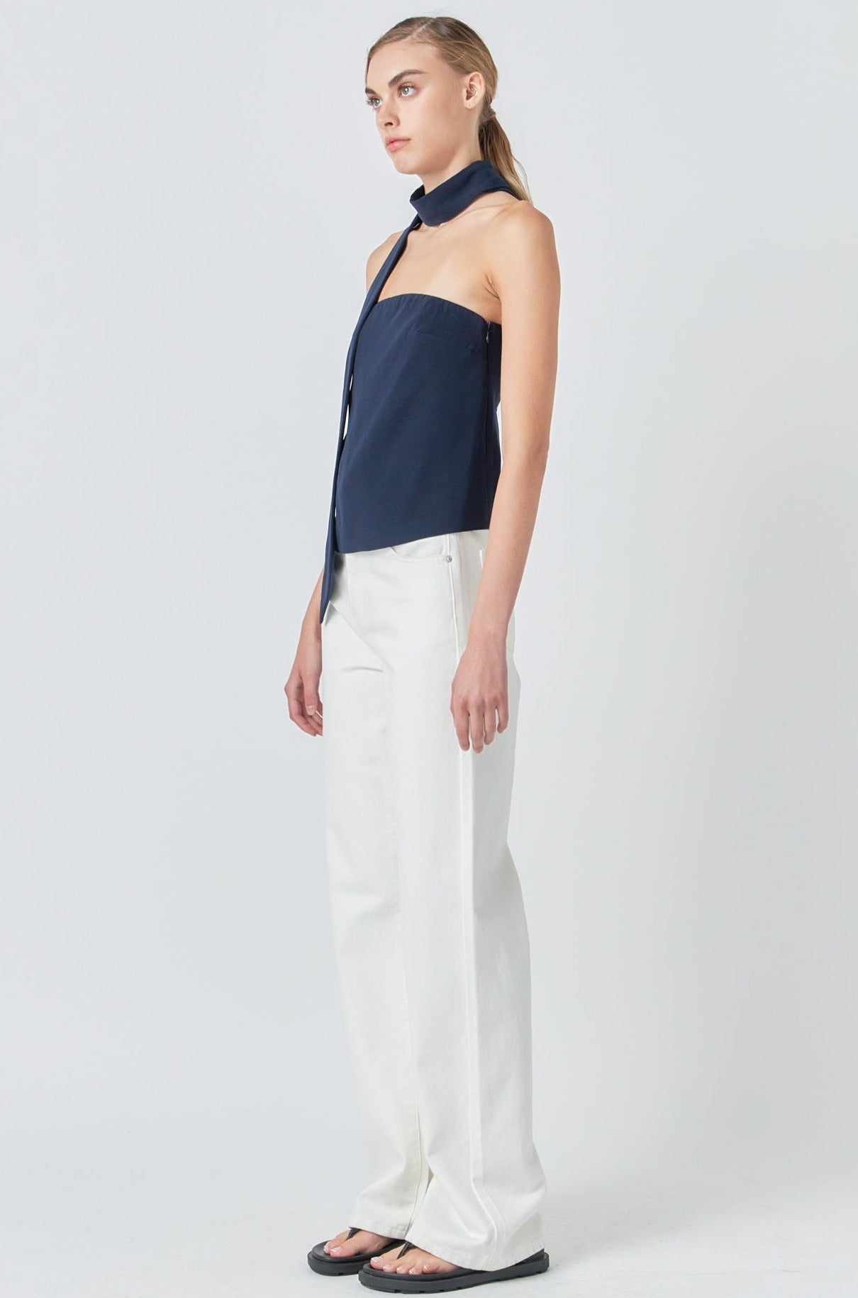 GREY LAB - Choker Tie Top - TOPS available at Objectrare