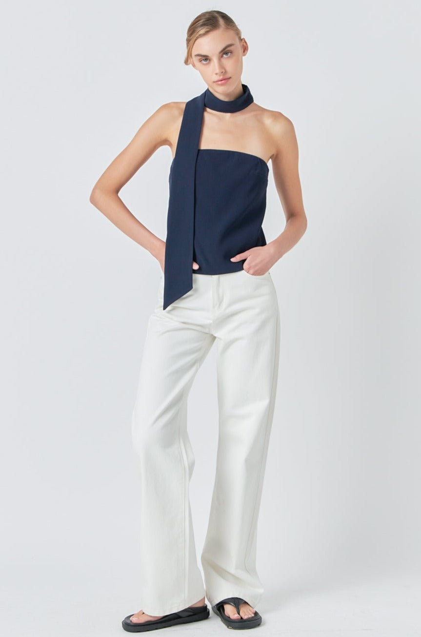 GREY LAB - Choker Tie Top - TOPS available at Objectrare