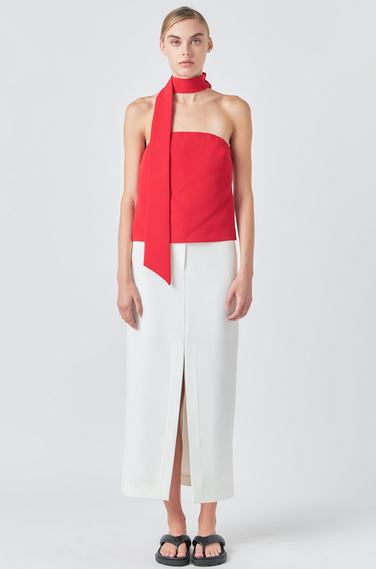 GREY LAB - Choker Tie Top - TOPS available at Objectrare