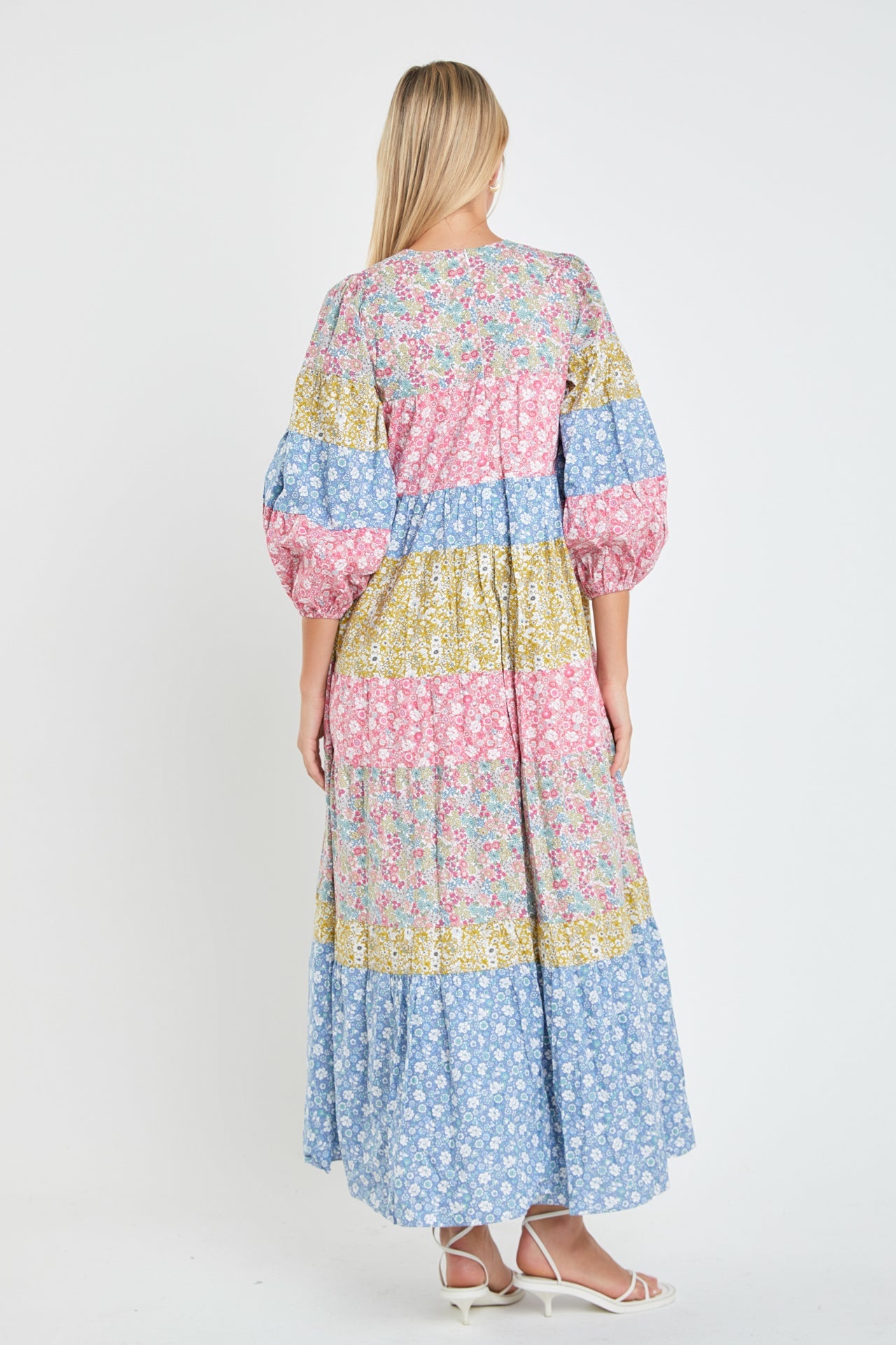 ENGLISH FACTORY - Color Block Tiered Maxi Dress - DRESSES available at Objectrare