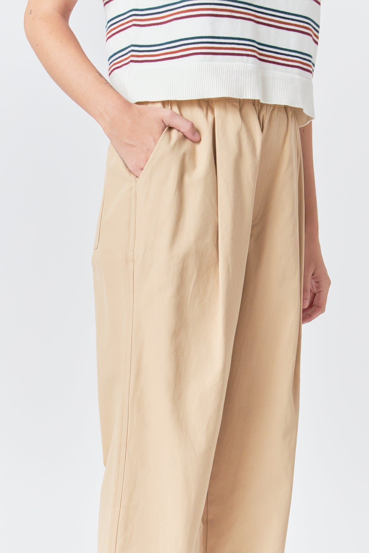 GREY LAB - Wide Fit Cropped Pants - PANTS available at Objectrare