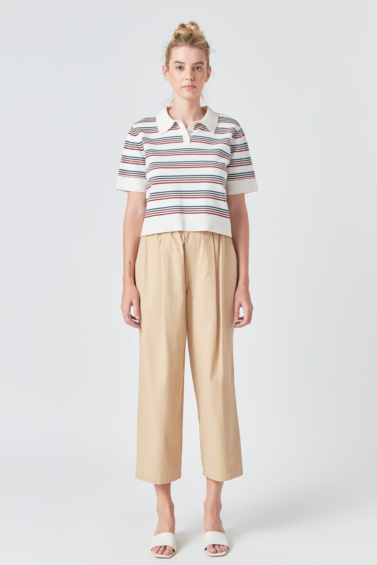 GREY LAB - Wide Fit Cropped Pants - PANTS available at Objectrare