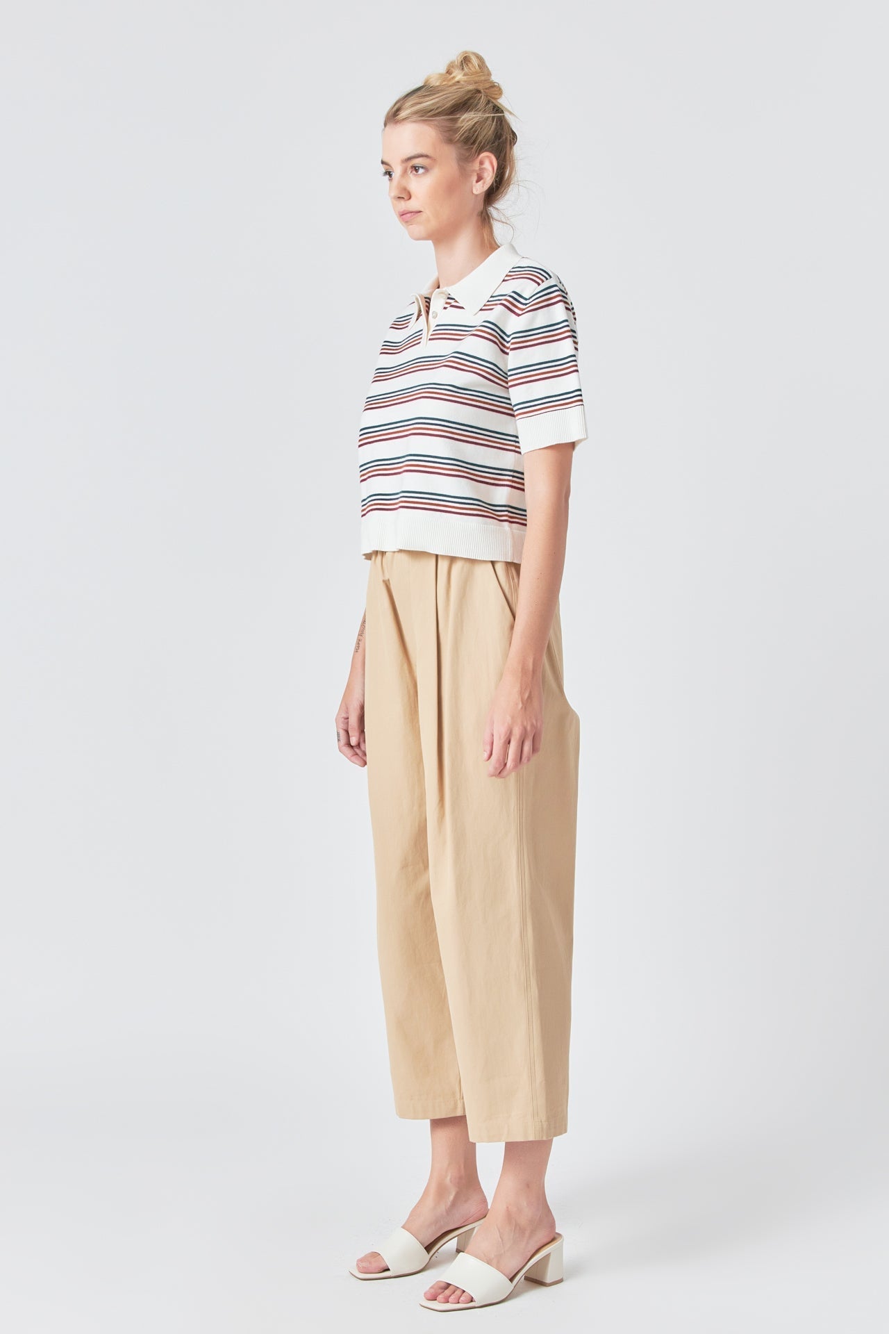GREY LAB - Wide Fit Cropped Pants - PANTS available at Objectrare
