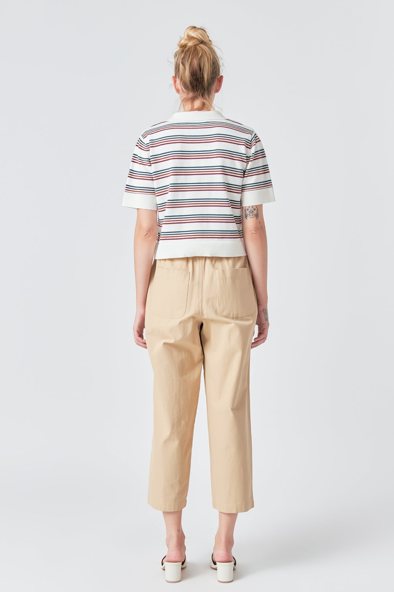 GREY LAB - Wide Fit Cropped Pants - PANTS available at Objectrare
