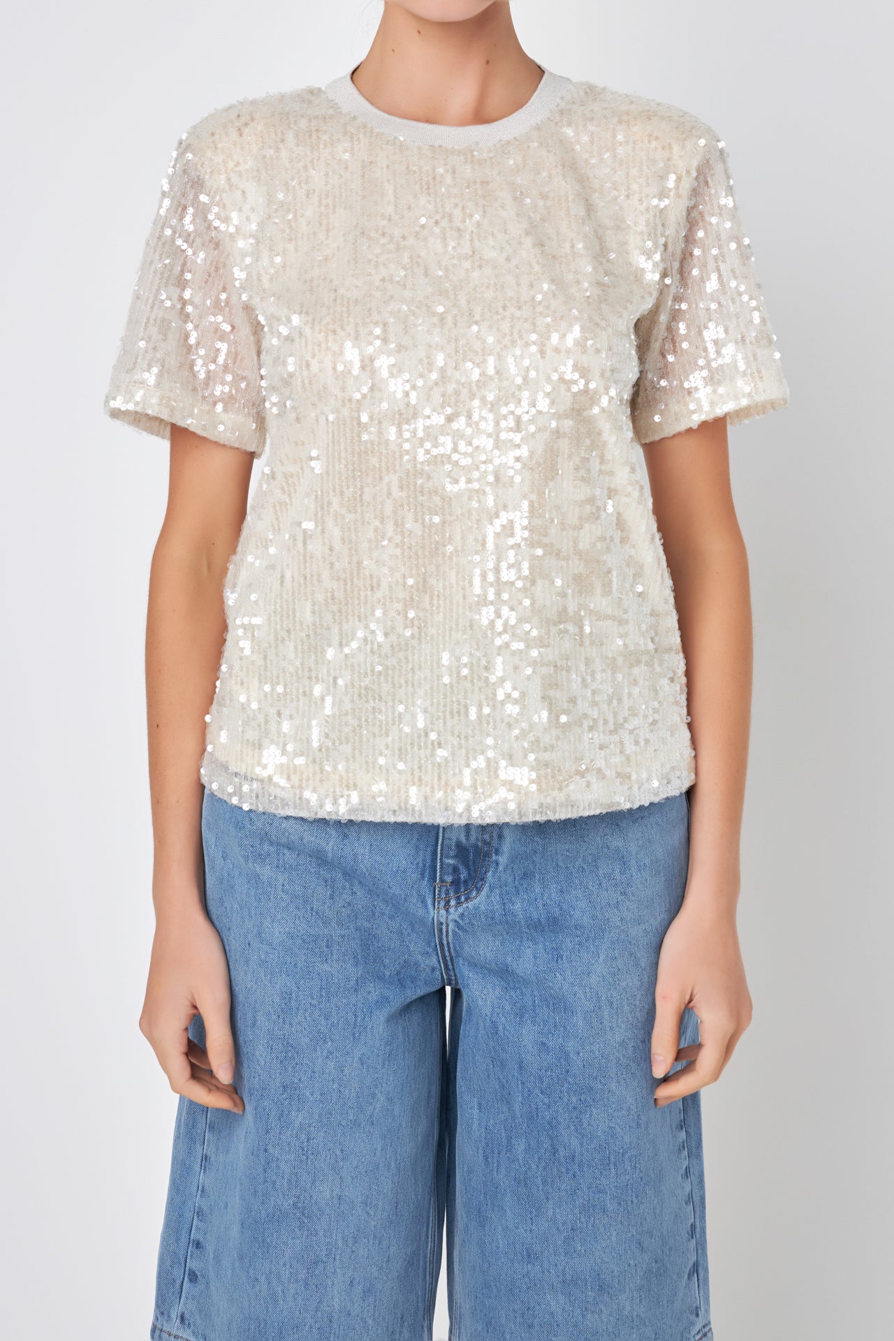 GREY LAB - Sequin Open Back Top - TOPS available at Objectrare