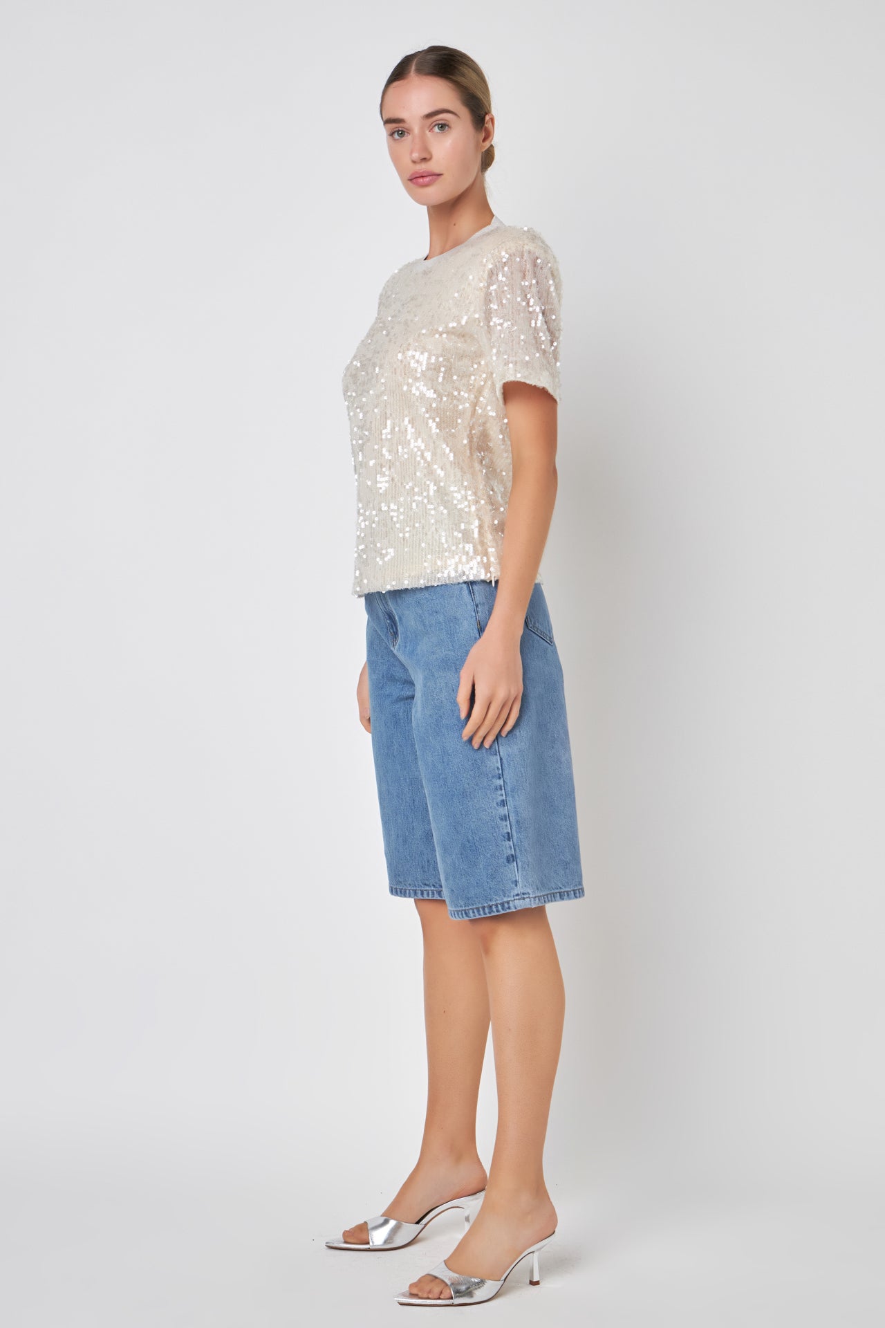 GREY LAB - Sequin Open Back Top - TOPS available at Objectrare