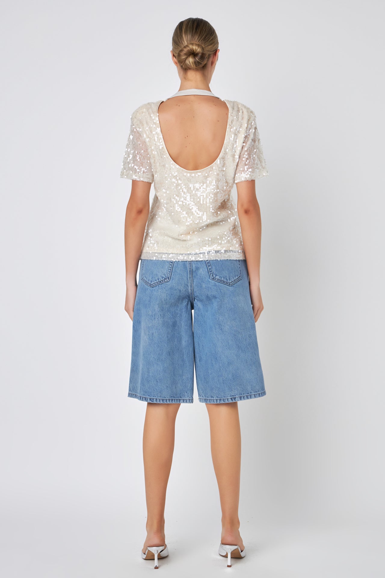 GREY LAB - Sequin Open Back Top - TOPS available at Objectrare