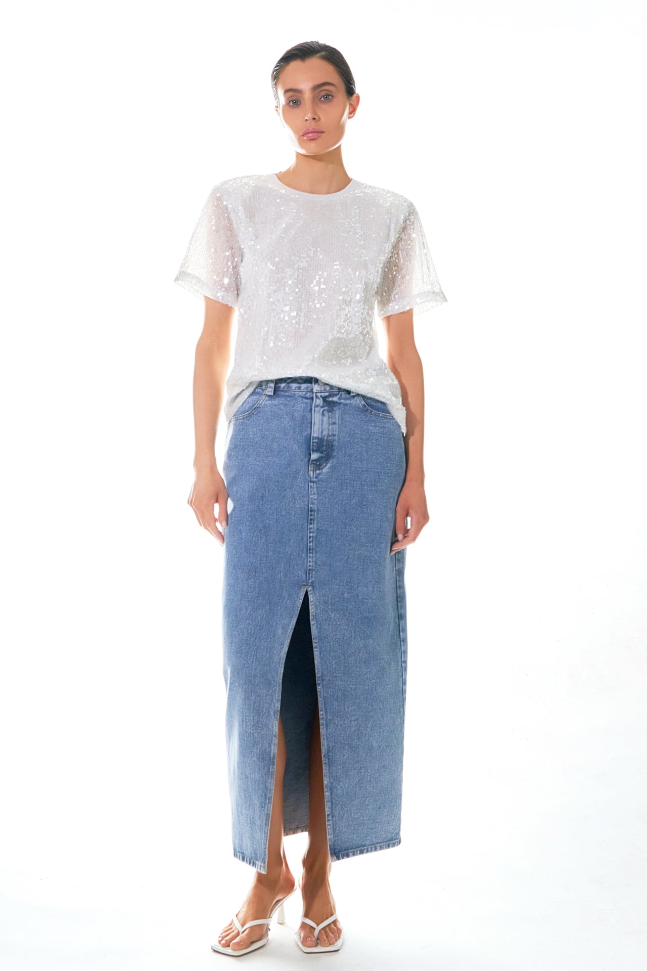 GREY LAB - Sequin Open Back Top - TOPS available at Objectrare