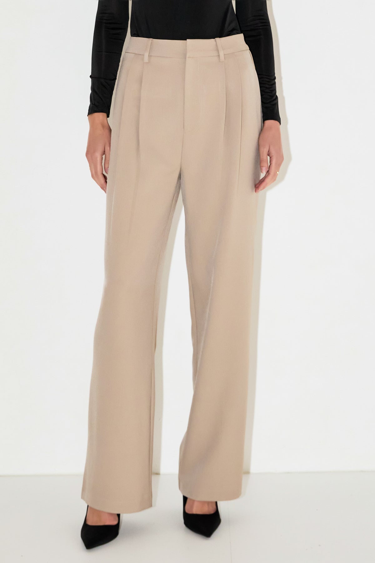 GREY LAB - Pleated Wide Trousers - PANTS available at Objectrare