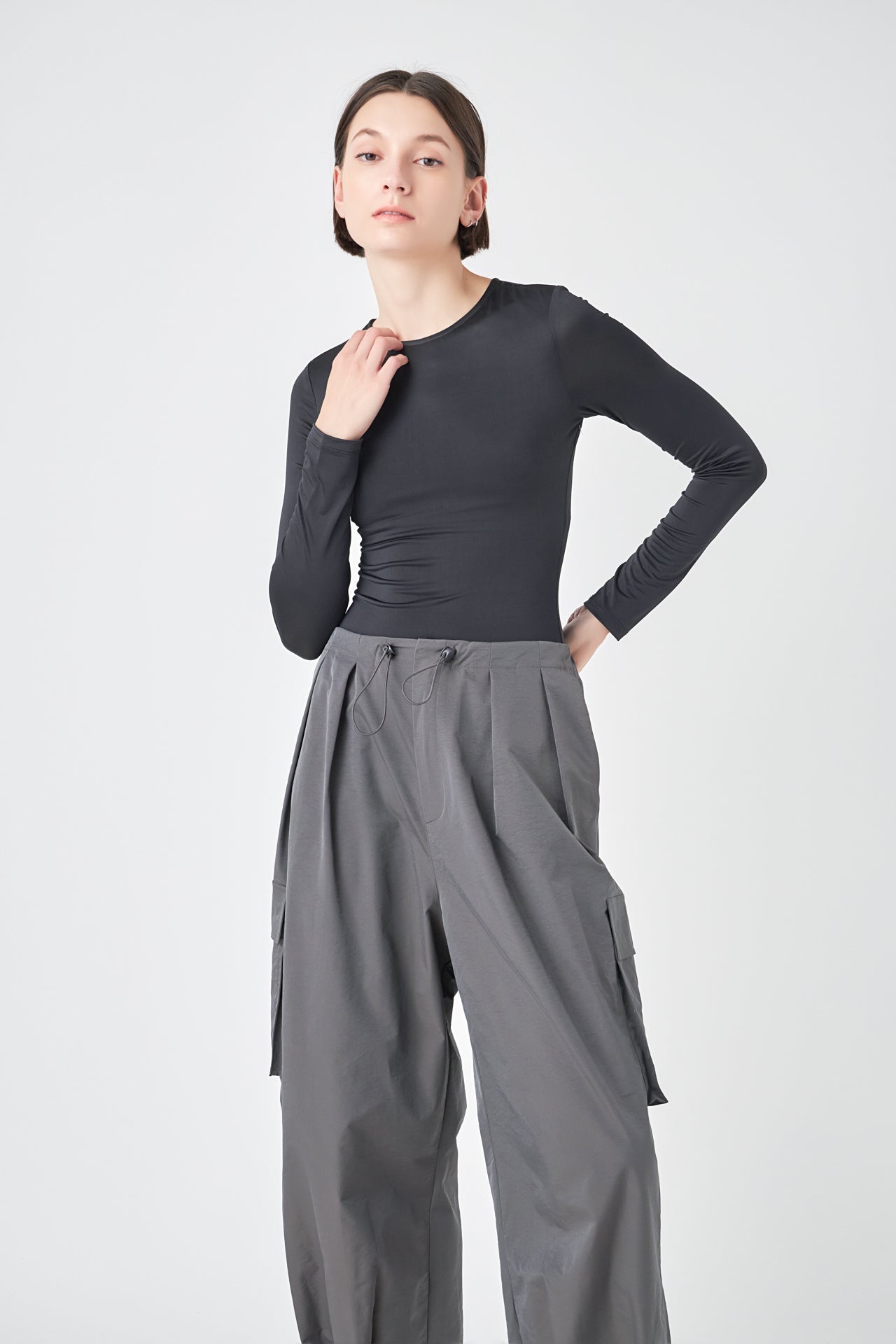 GREY LAB - Long Sleeve Soft Bodysuit - BODYSUIT available at Objectrare