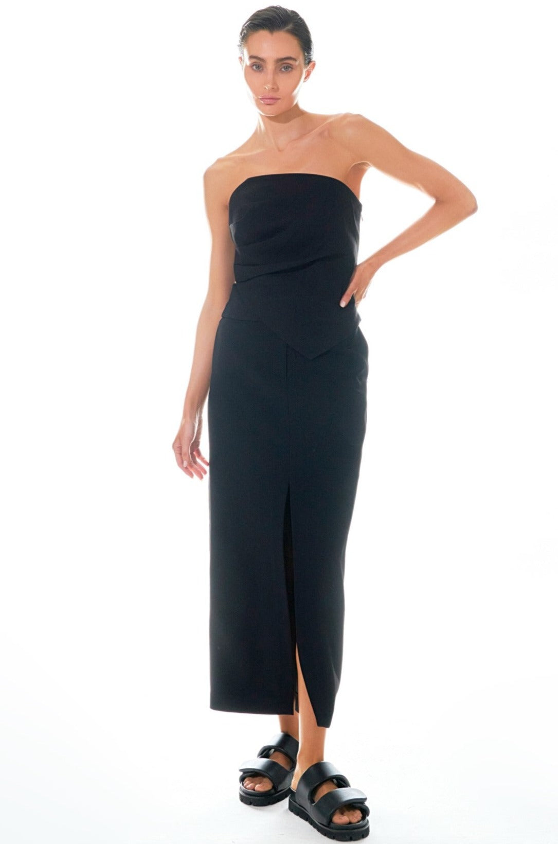 GREY LAB - Draped Corset Top - TOPS available at Objectrare