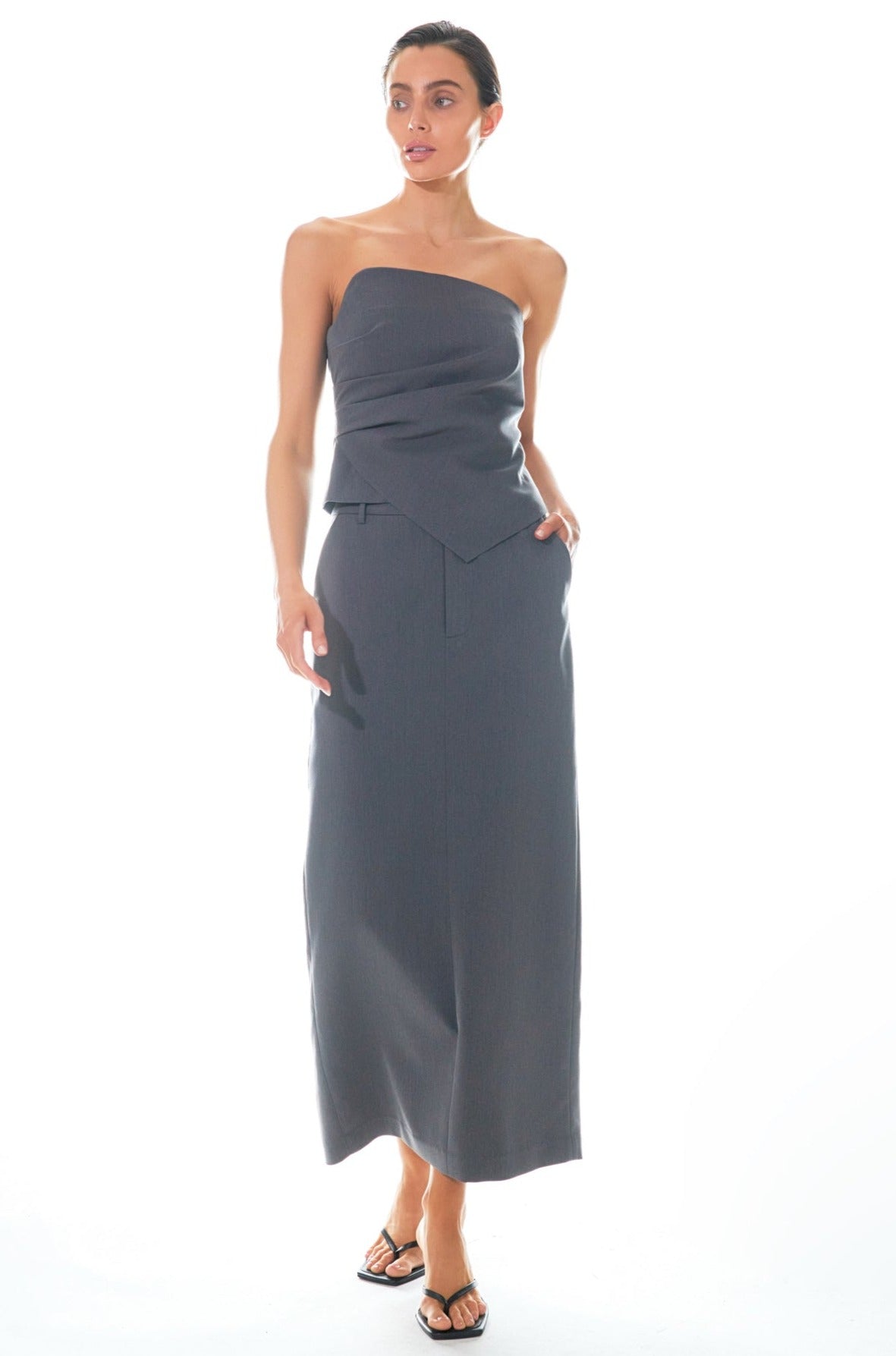 GREY LAB - Draped Corset Top - TOPS available at Objectrare