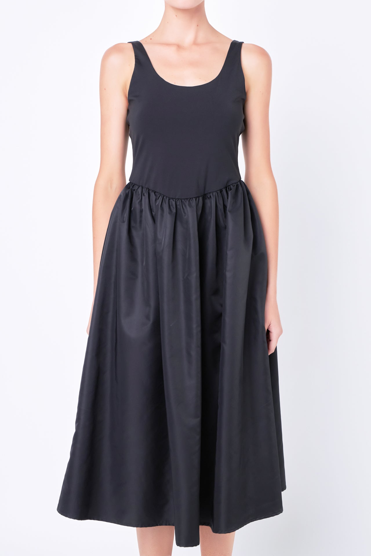 GREY LAB - Combination Soft Midi Dress - DRESSES available at Objectrare