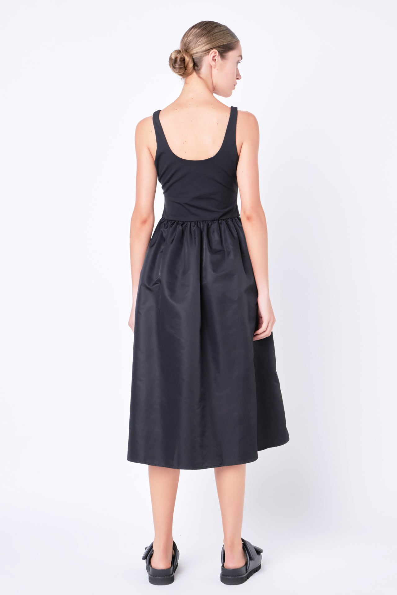 GREY LAB - Combination Soft Midi Dress - DRESSES available at Objectrare
