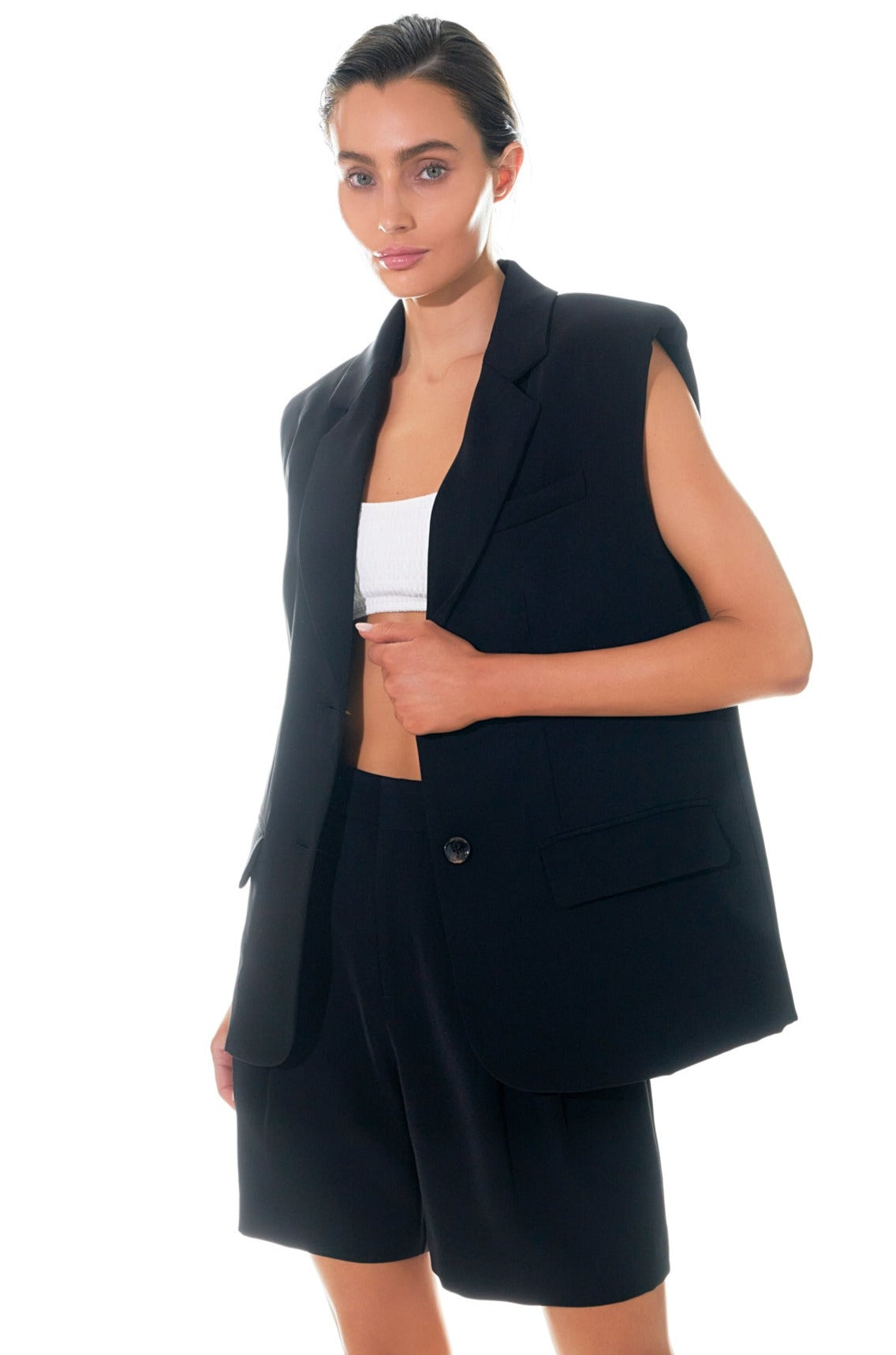GREY LAB - Oversized Blazer Vest - VEST available at Objectrare