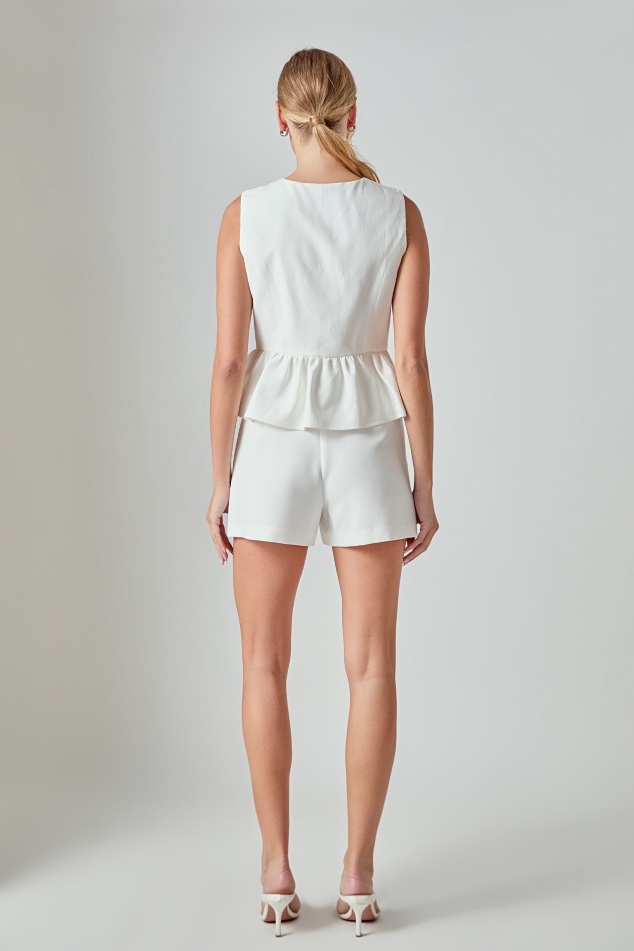 ENDLESS ROSE - Charlotte Sleeveless Peplum Top - TOPS available at Objectrare