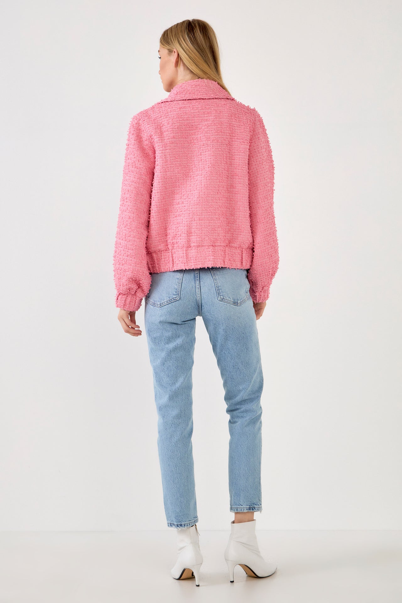 ENDLESS ROSE - Double Pocket Tweed Jacket - JACKETS available at Objectrare
