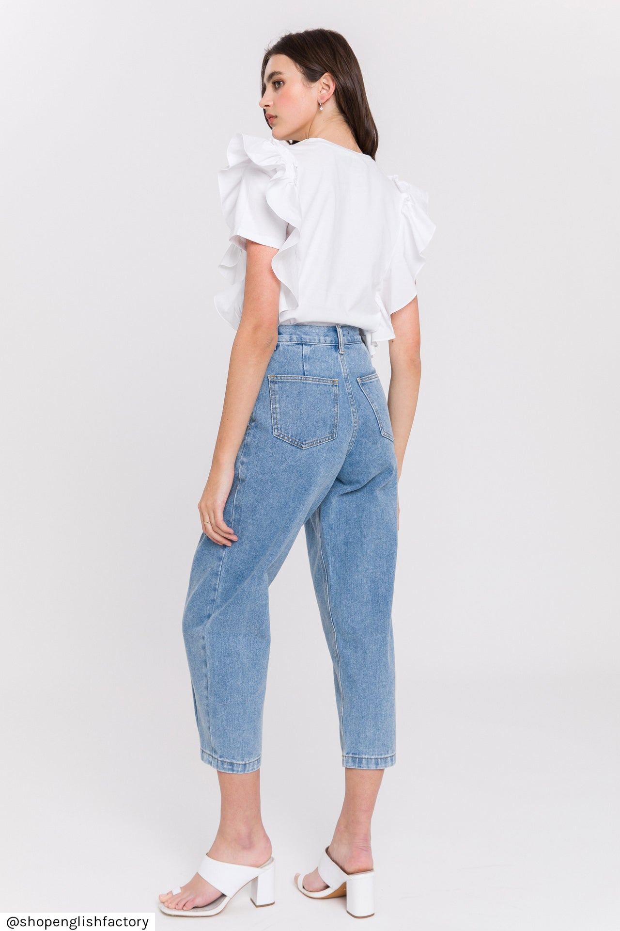 ENGLISH FACTORY - Pleated Mom Jeans - JEANS available at Objectrare